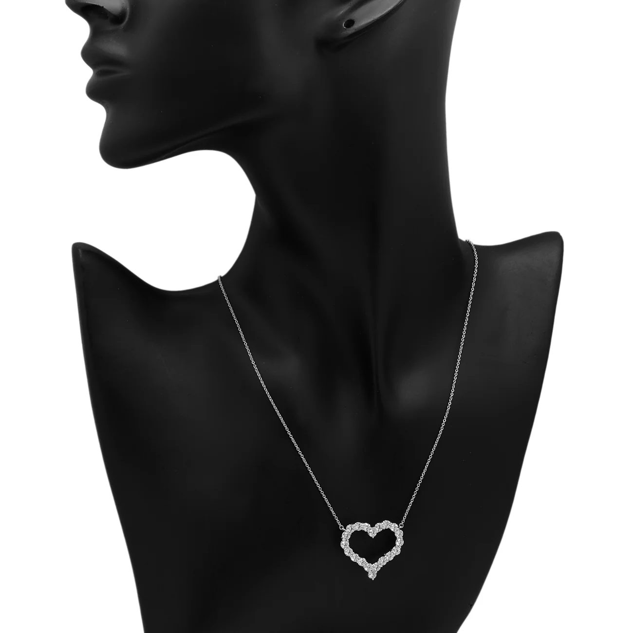 Tiffany & Co. Platinum Diamond Large Hearts Pendant - Image 5