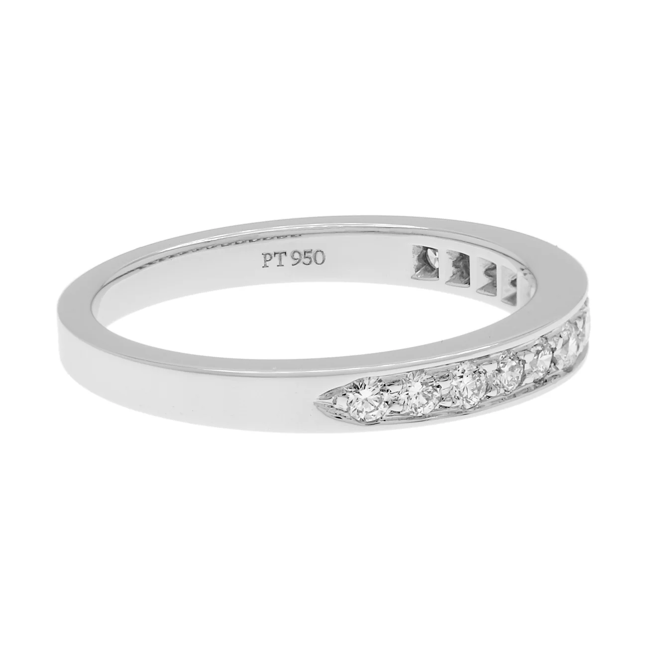 Tiffany & Co. Platinum Diamond Legacy Half Eternity Band - Image 3