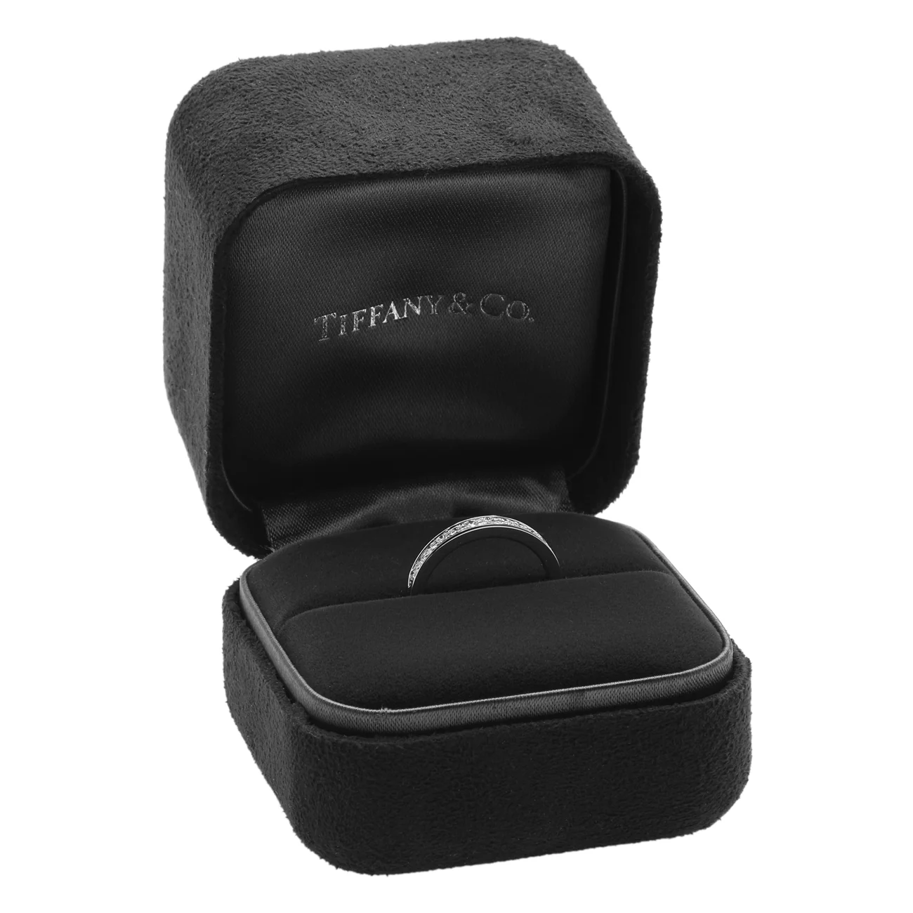 Tiffany & Co. Platinum Diamond Legacy Half Eternity Band - Image 5