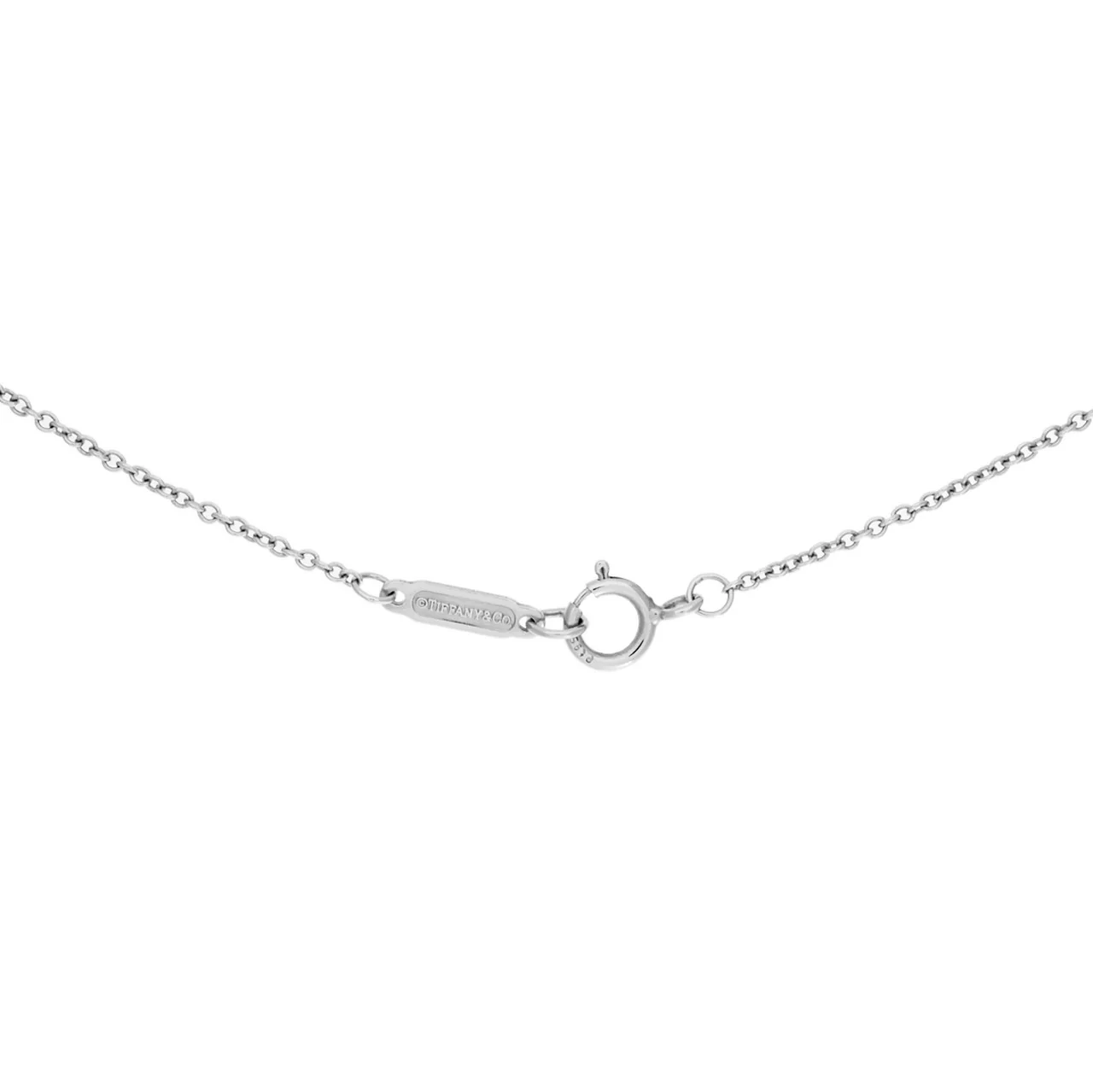 Tiffany & Co. Platinum & Diamond  Small  Hearts Pendant - Image 3