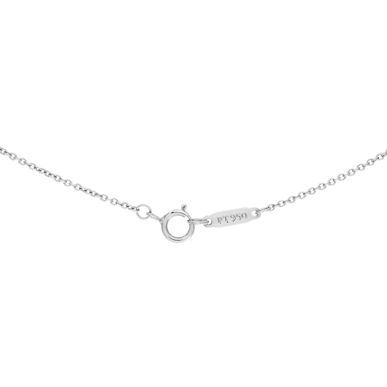 Tiffany & Co. Platinum & Diamond  Small  Hearts Pendant - Image 4