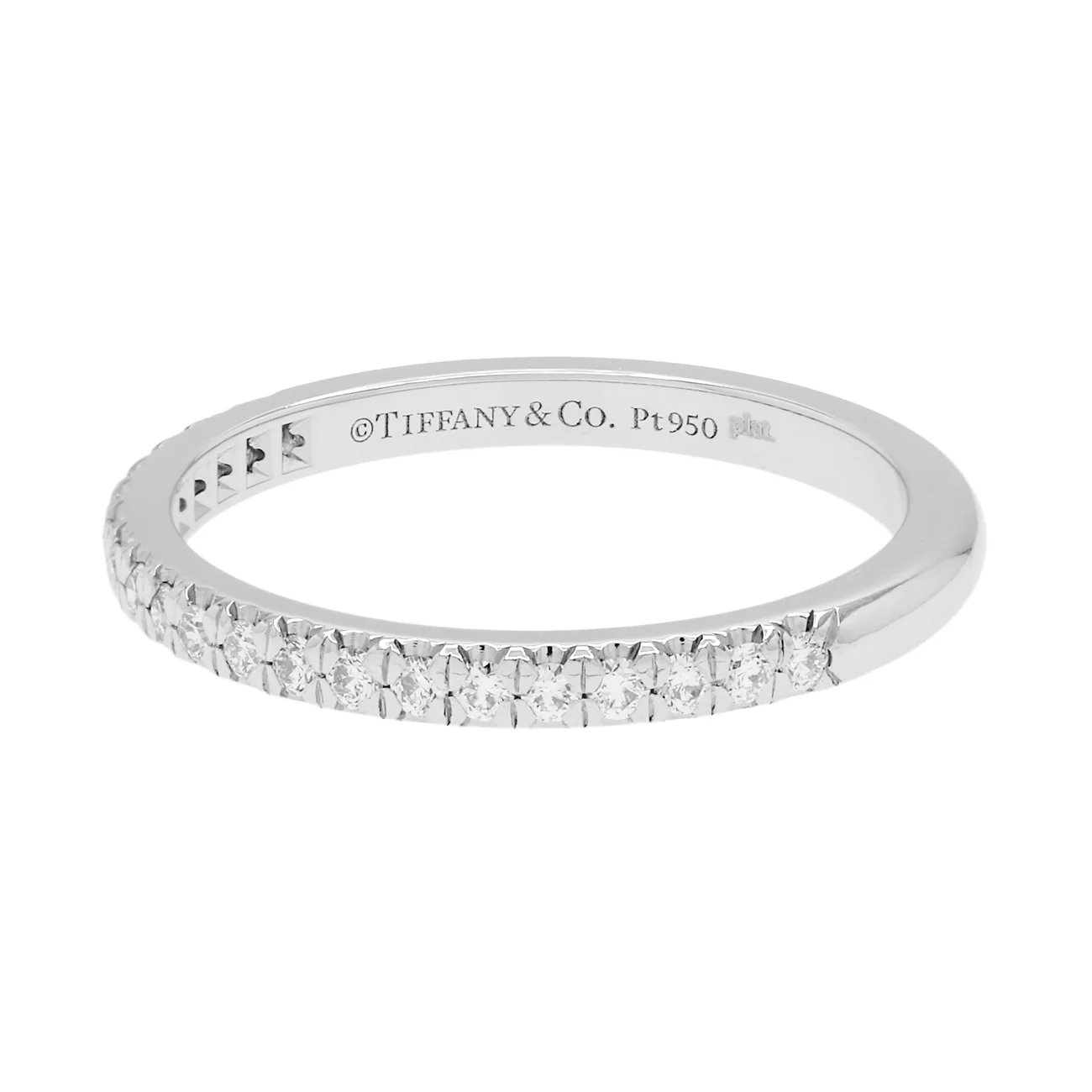 Tiffany & Co. Platinum Diamond Soleste Half Eternity Ring - Image 2