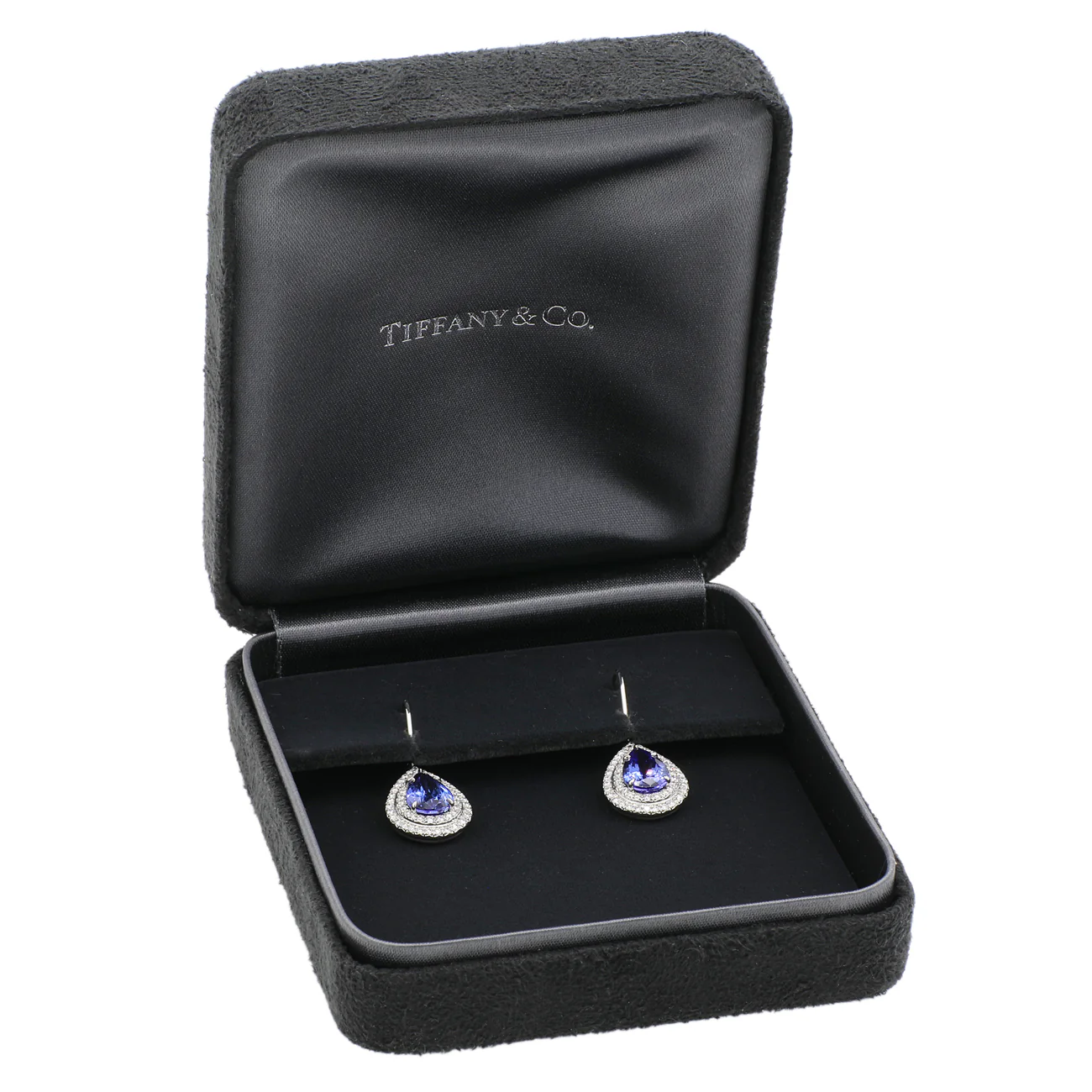 Tiffany & Co. Platinum Tanzanite Diamond Soleste Earrings - Image 4