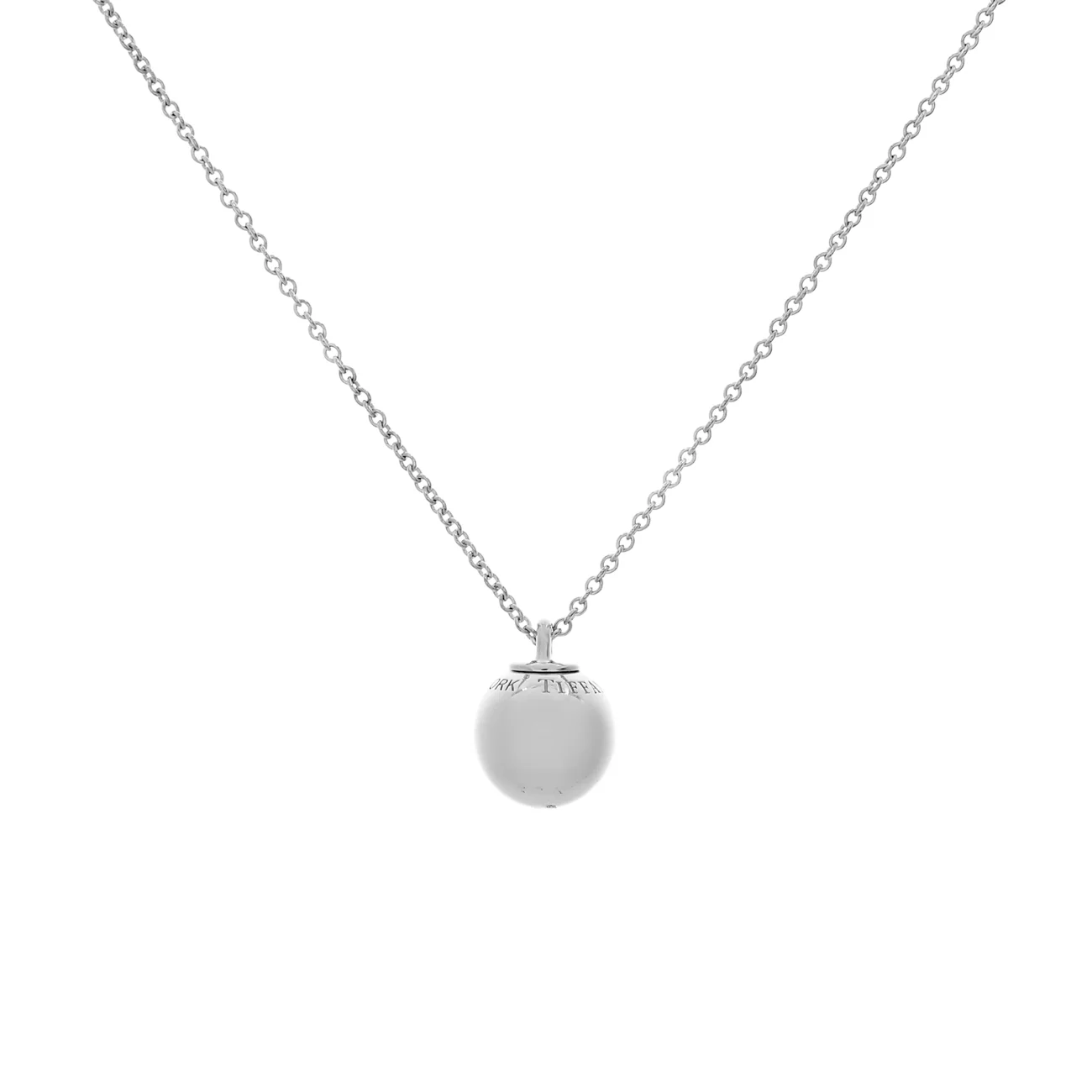 Tiffany & Co. Sterling Silver 12.5mm HardWear Ball Pendant Necklace