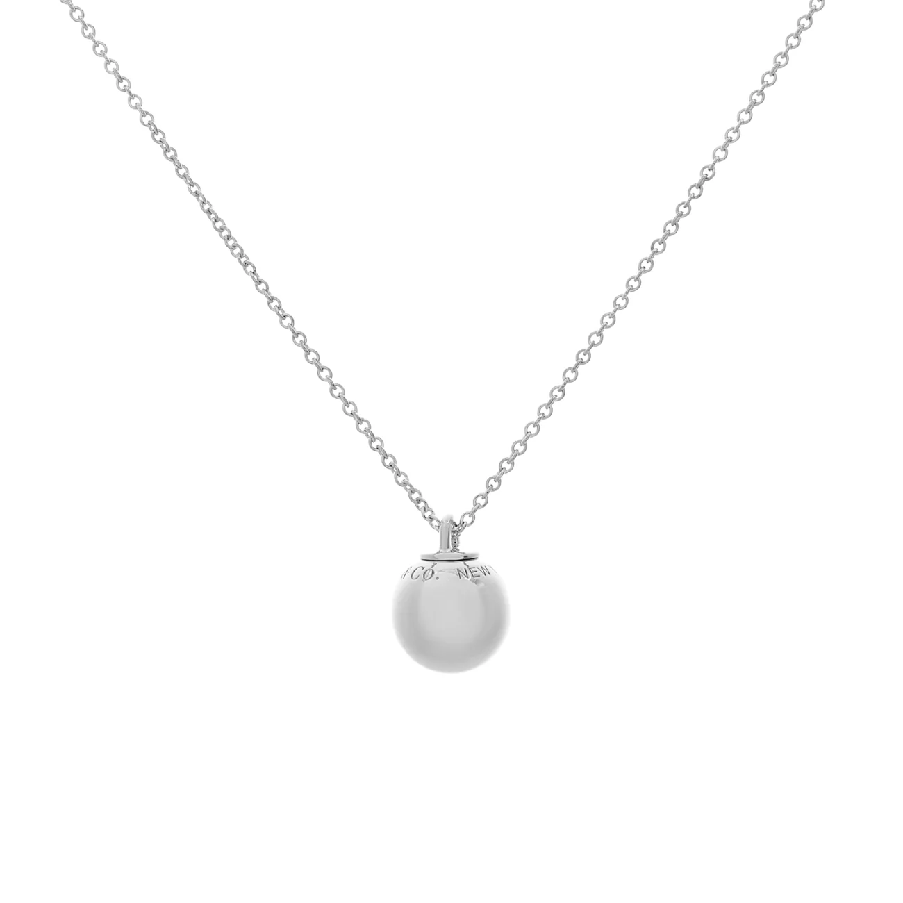 Tiffany & Co. Sterling Silver 12.5mm HardWear Ball Pendant Necklace - Image 2