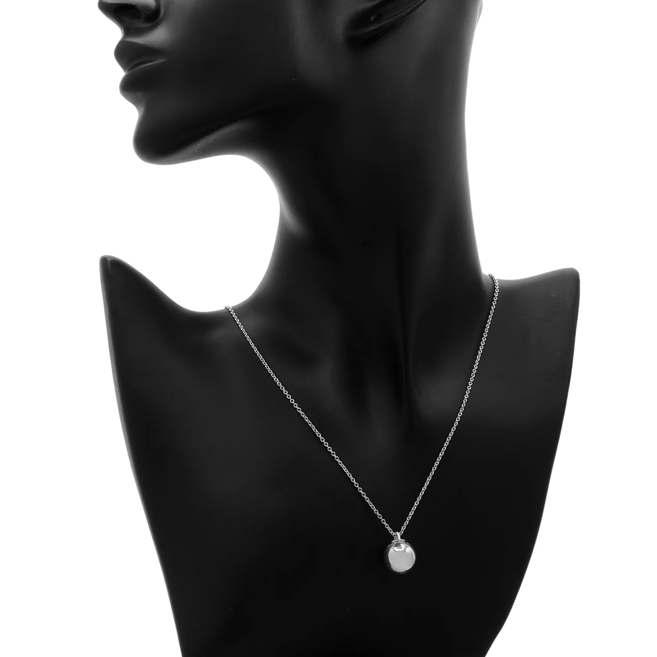 Tiffany & Co. Sterling Silver 12.5mm HardWear Ball Pendant Necklace - Image 5