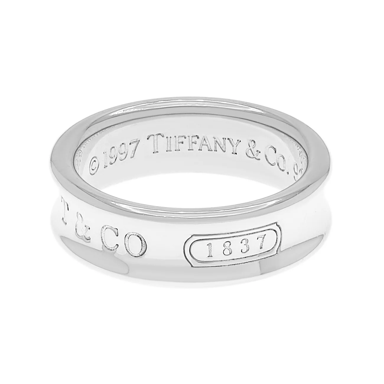 Tiffany & Co. Sterling Silver 1837 Ring - Image 2