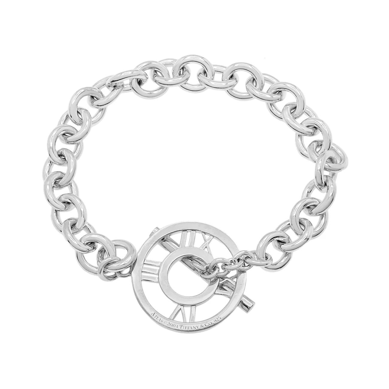 Tiffany & Co. Sterling Silver Atlas Toggle Bracelet - Image 2