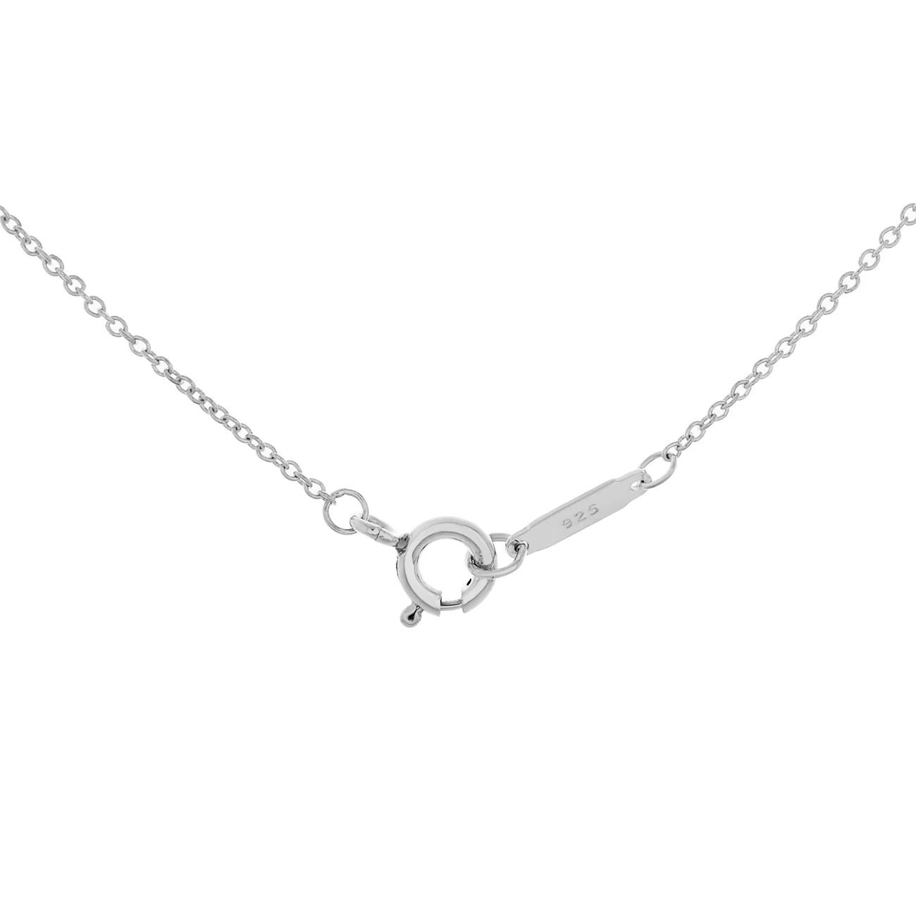 Tiffany & Co. Sterling Silver Diamond Heart Key Pendant Necklace - Image 4
