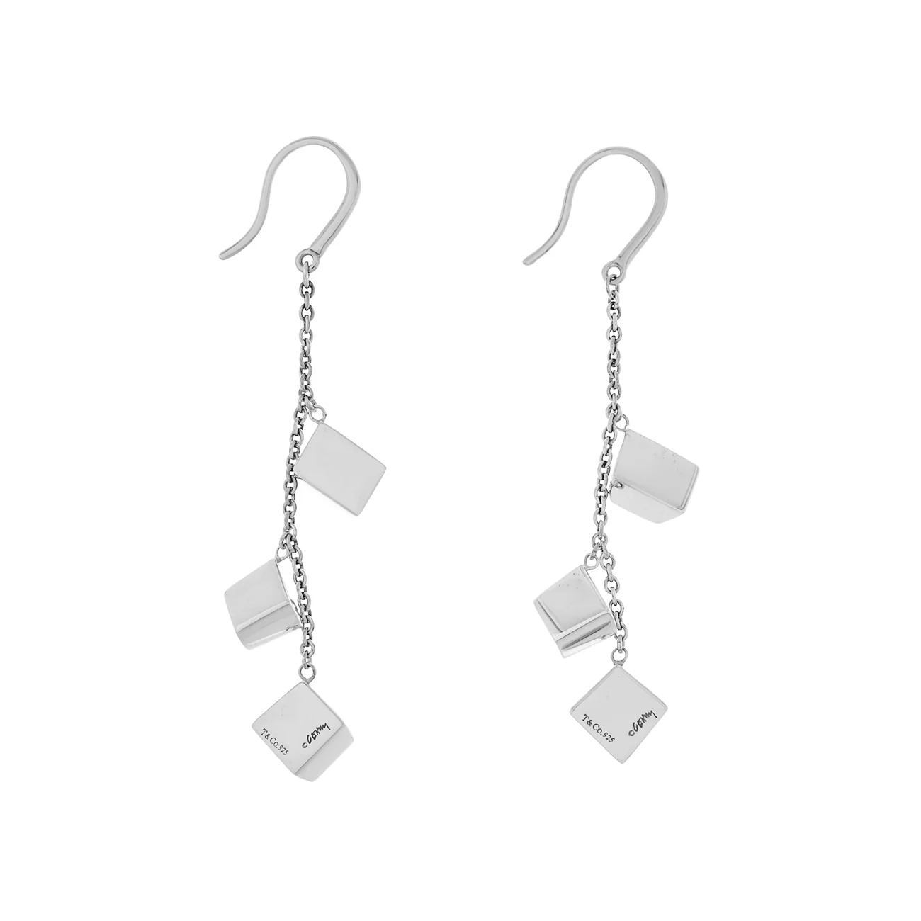Tiffany & Co. Sterling Silver Frank Gehry Torque Drop Earrings - Image 2