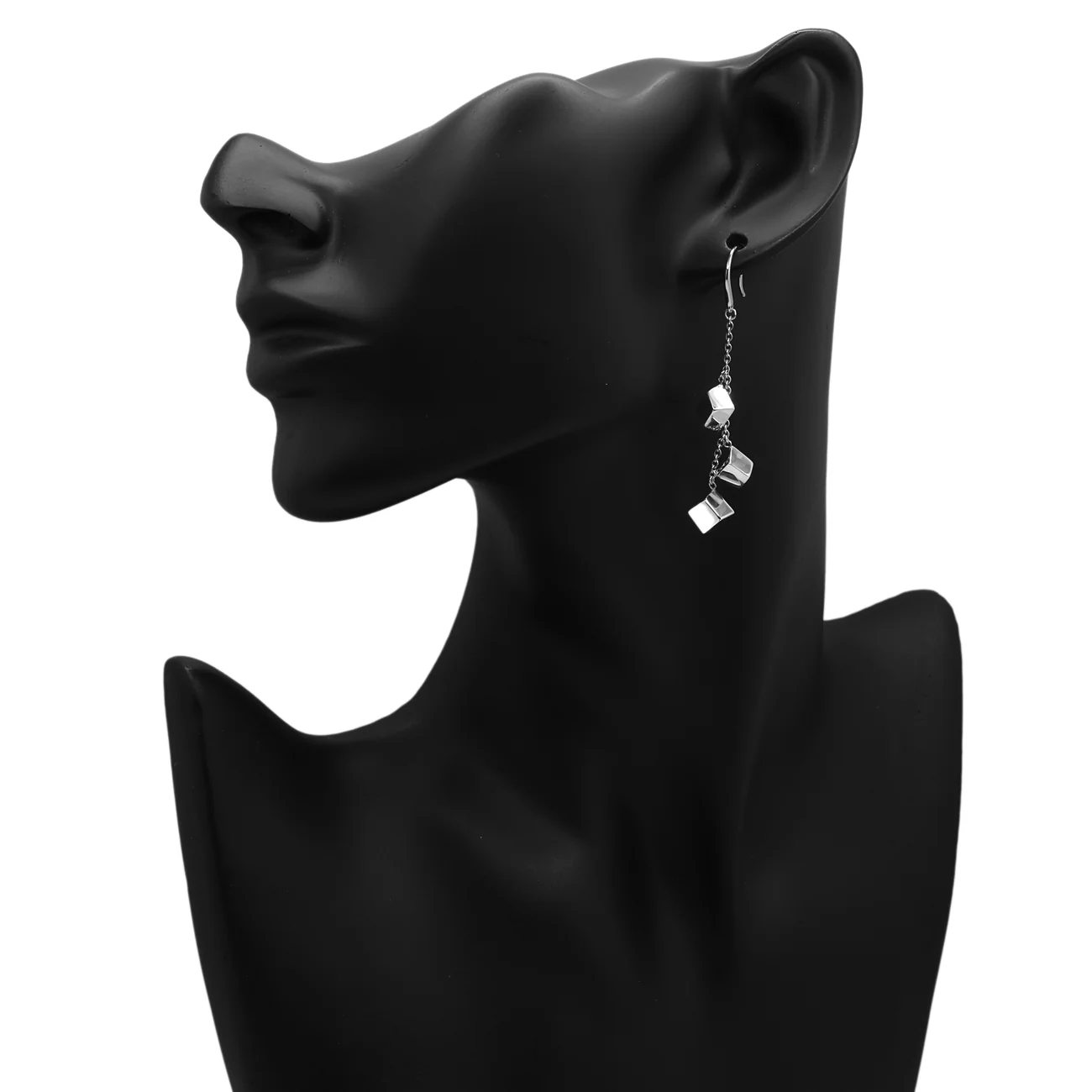 Tiffany & Co. Sterling Silver Frank Gehry Torque Drop Earrings - Image 3