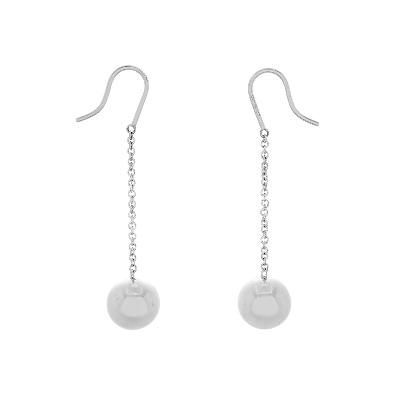 Tiffany & Co. Sterling Silver HardWear Ball Drop Earrings