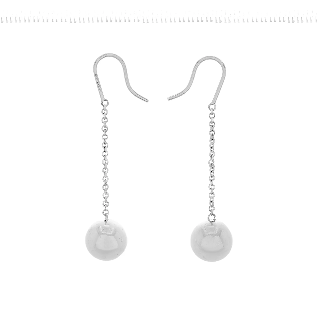 Tiffany & Co. Sterling Silver HardWear Ball Drop Earrings - Image 2