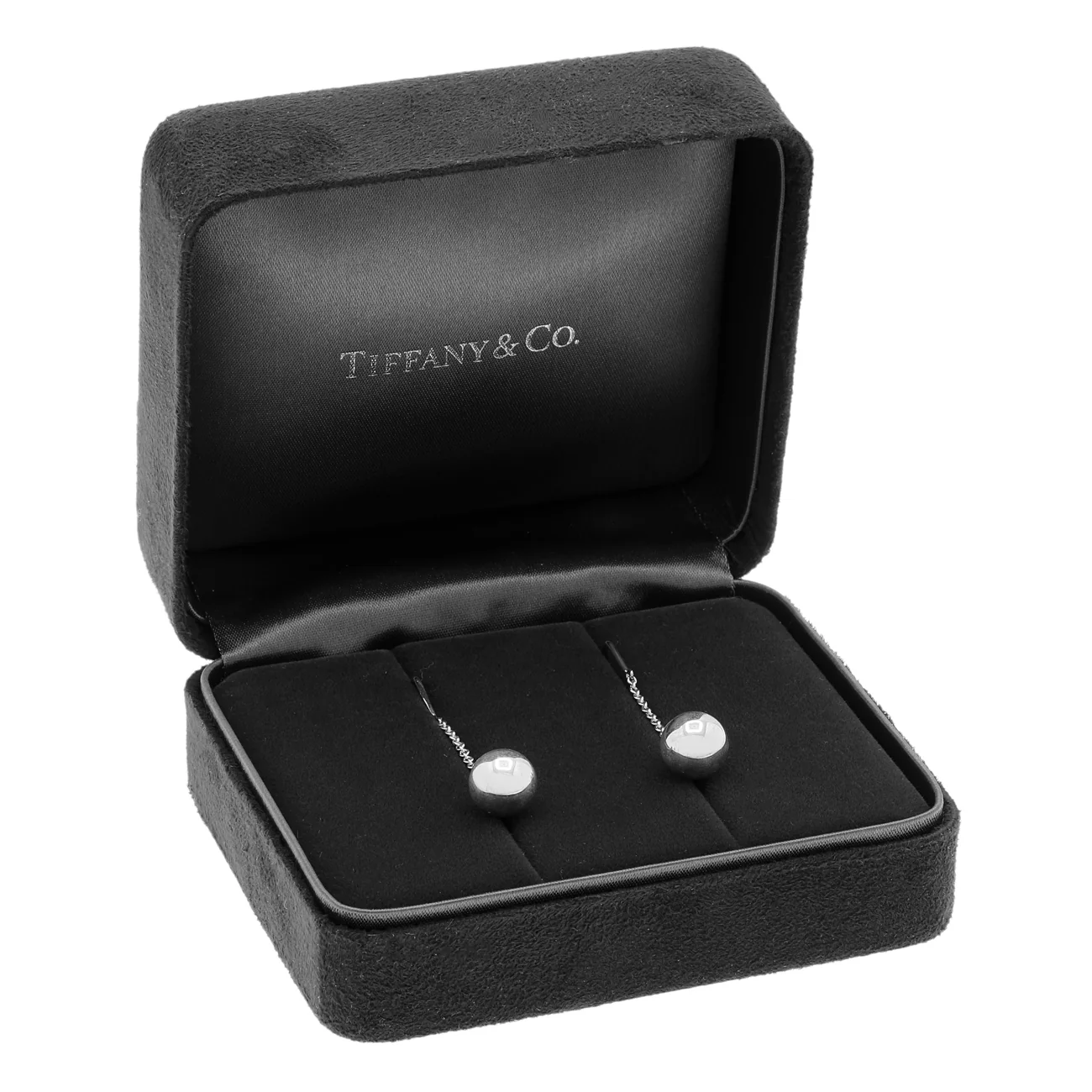 Tiffany & Co. Sterling Silver HardWear Ball Drop Earrings - Image 4