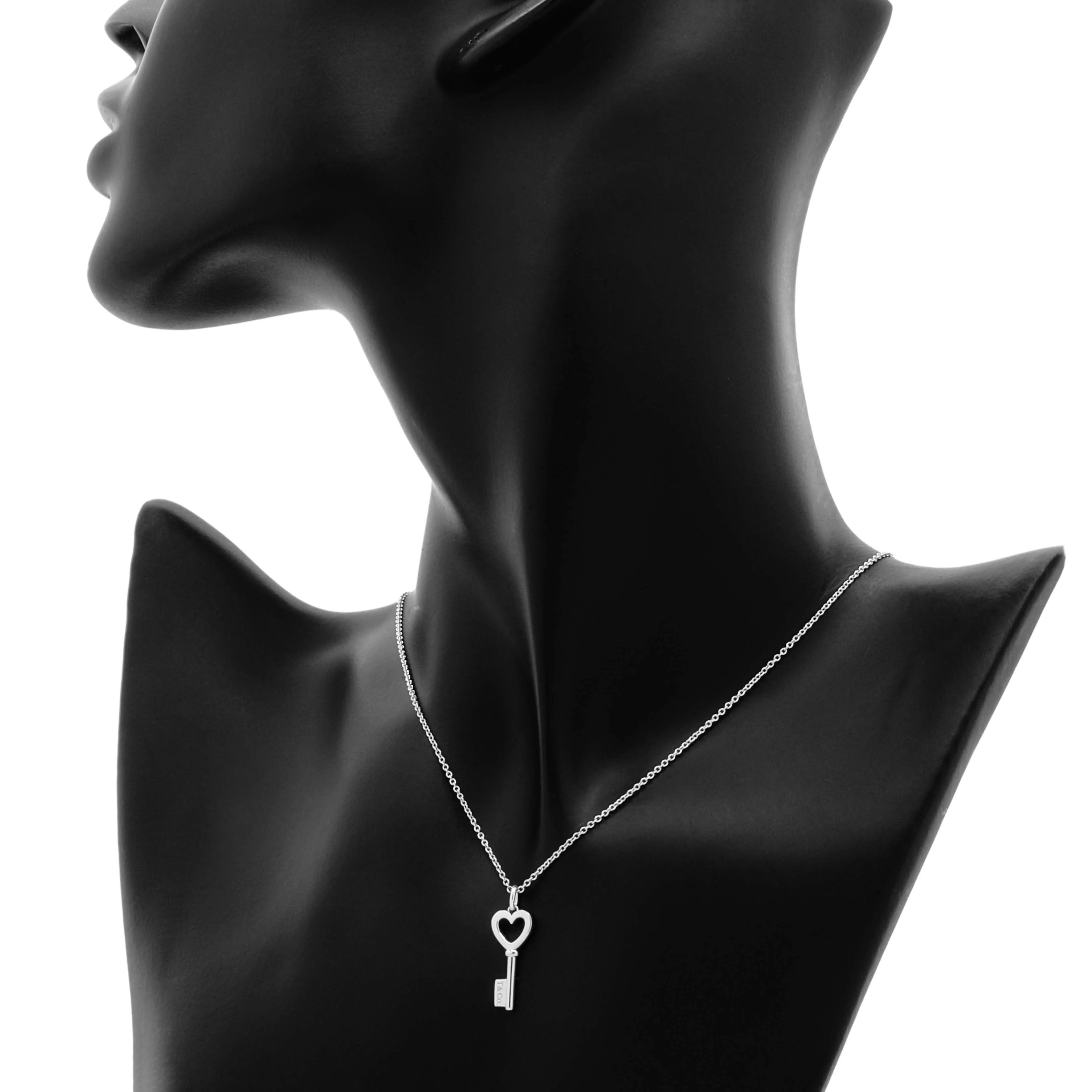 Tiffany & Co. Sterling Silver Heart Key Pendant - Image 4