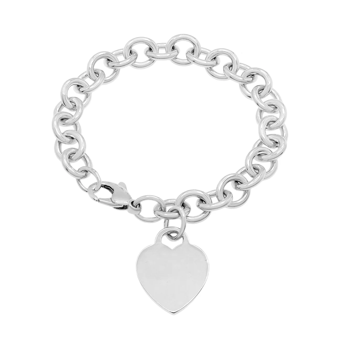 Tiffany & Co. Sterling Silver Heart Tag Bracelet - Image 2