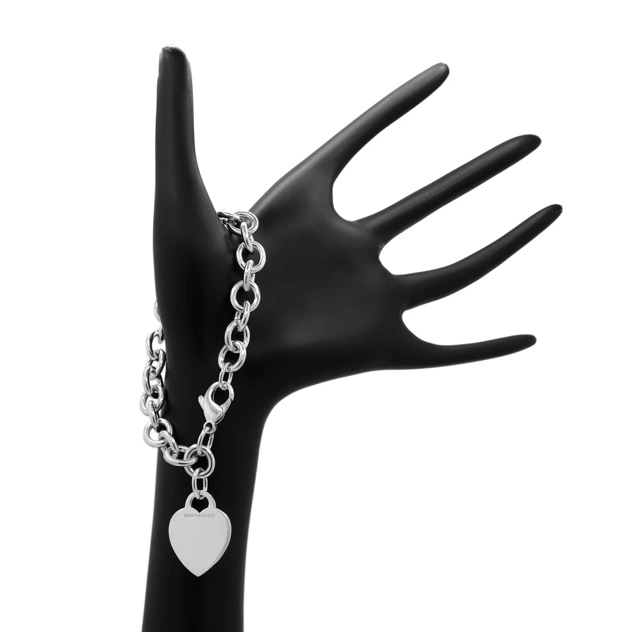 Tiffany & Co. Sterling Silver Heart Tag Bracelet - Image 3