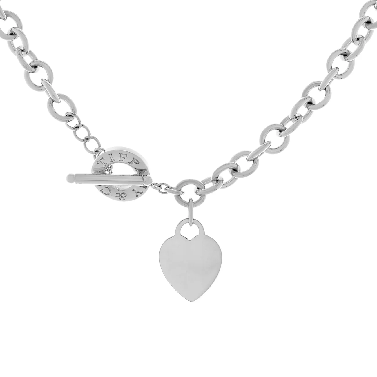 Tiffany & Co. Sterling Silver Heart Tag Toggle Necklace