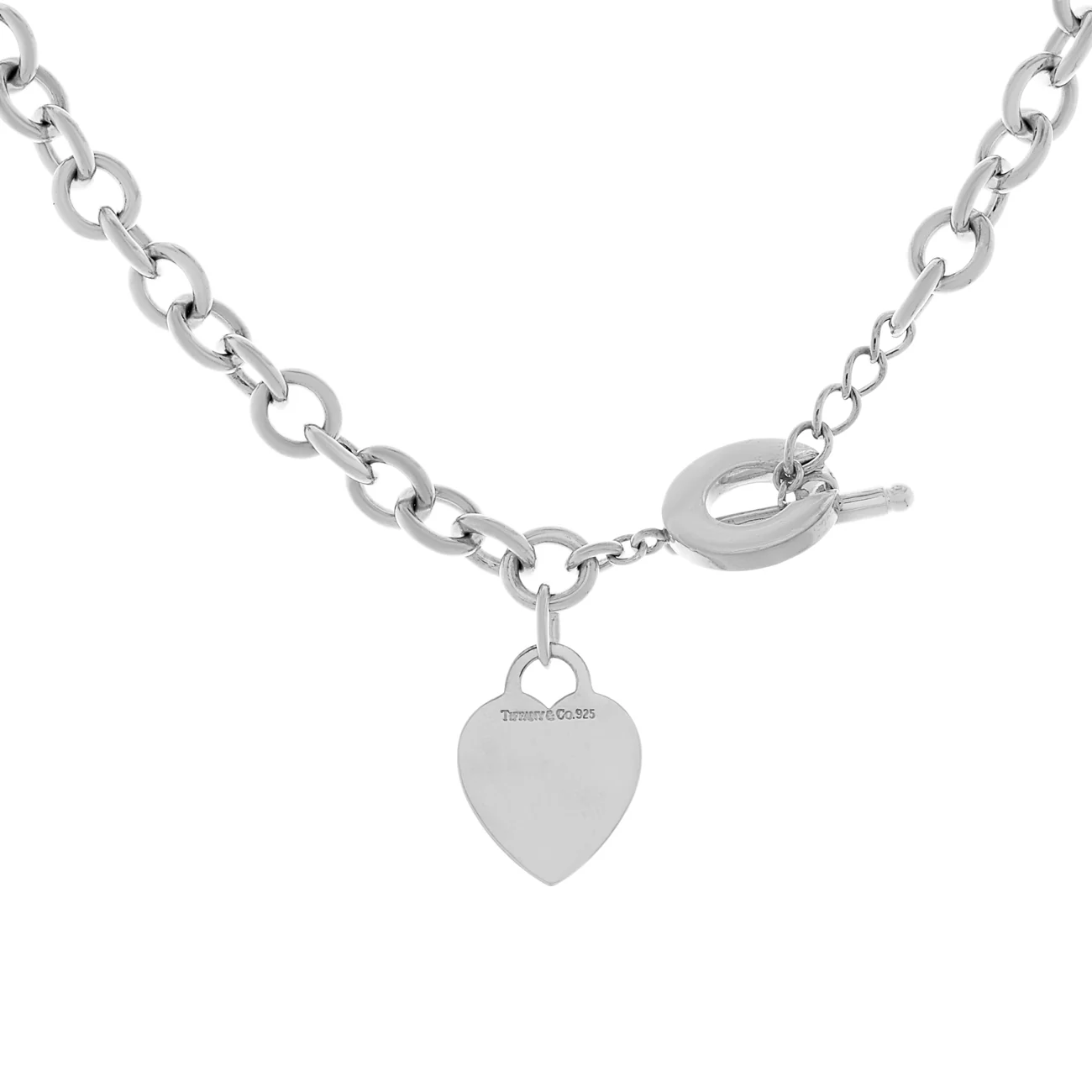 Tiffany & Co. Sterling Silver Heart Tag Toggle Necklace - Image 2
