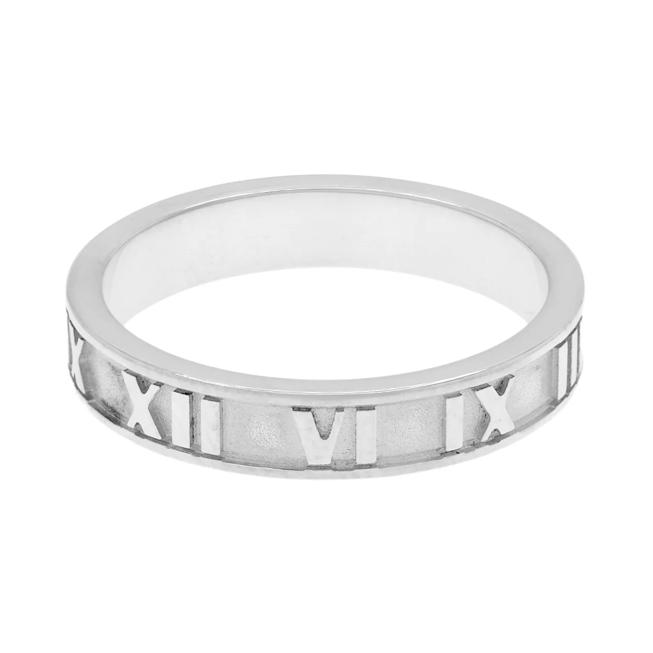 Tiffany & Co. Sterling Silver Narrow Atlas Band Ring - Image 2