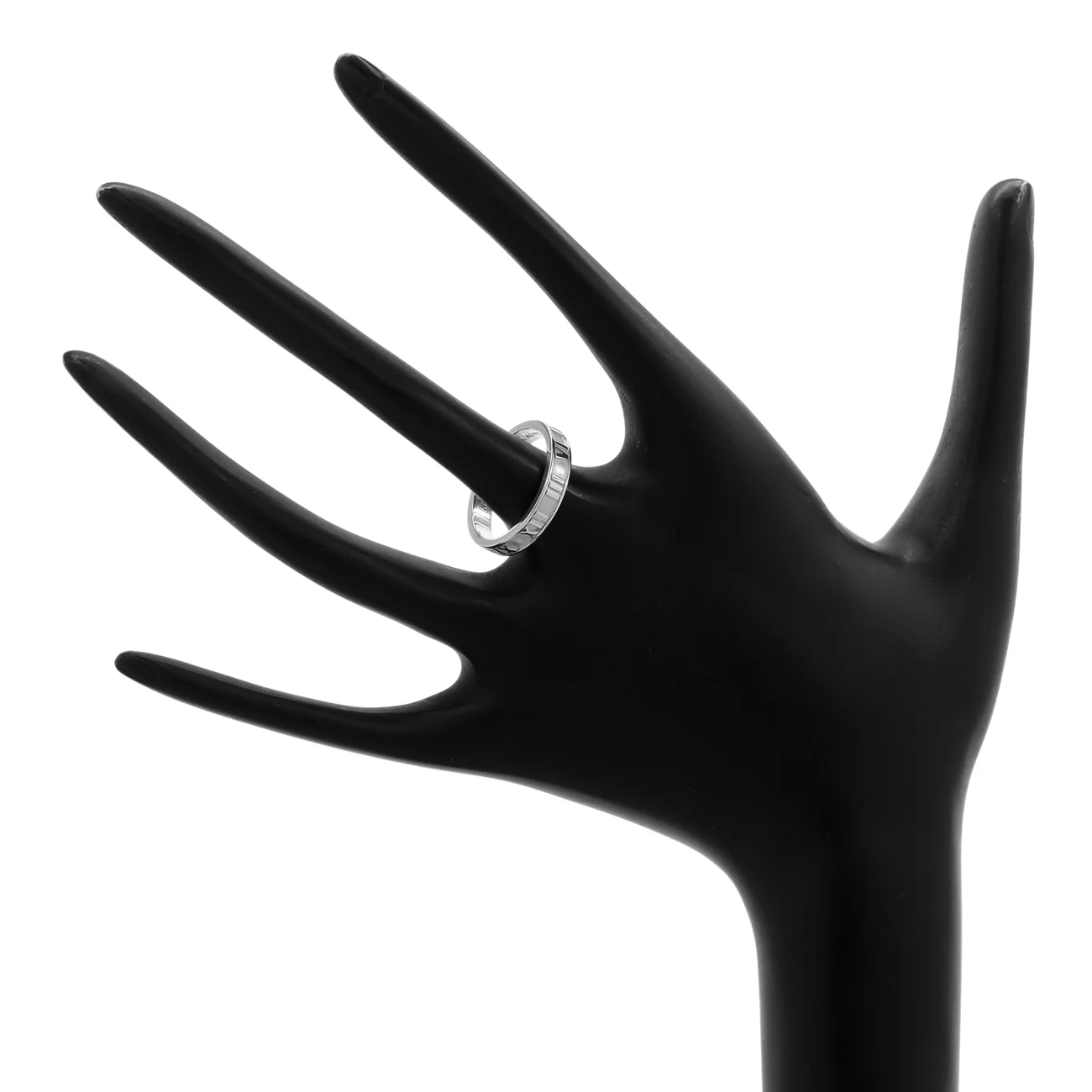 Tiffany & Co. Sterling Silver Narrow Atlas Band Ring - Image 3