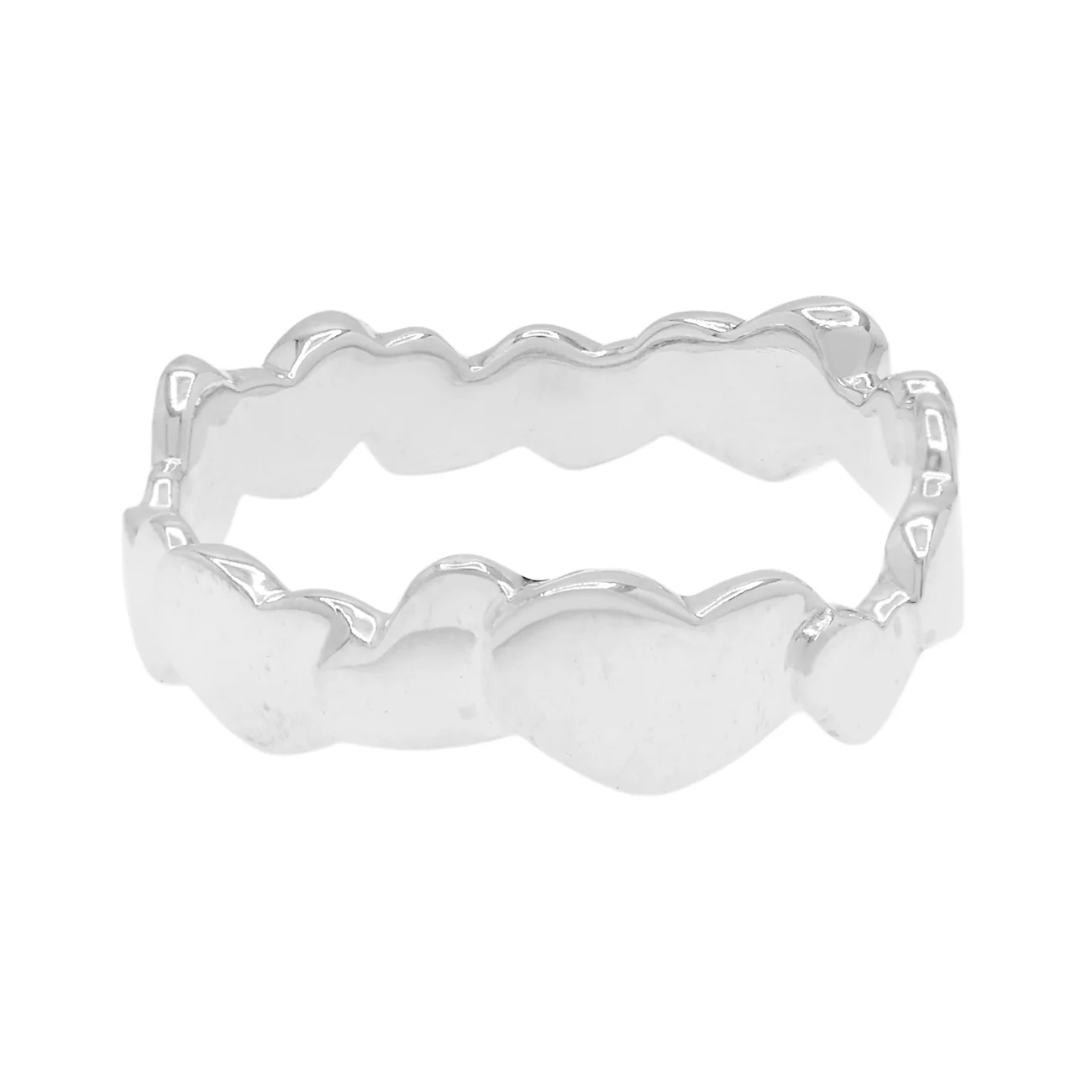 Tiffany & Co. Sterling Silver Paloma Picasso Modern Heart Band Ring - Image 2