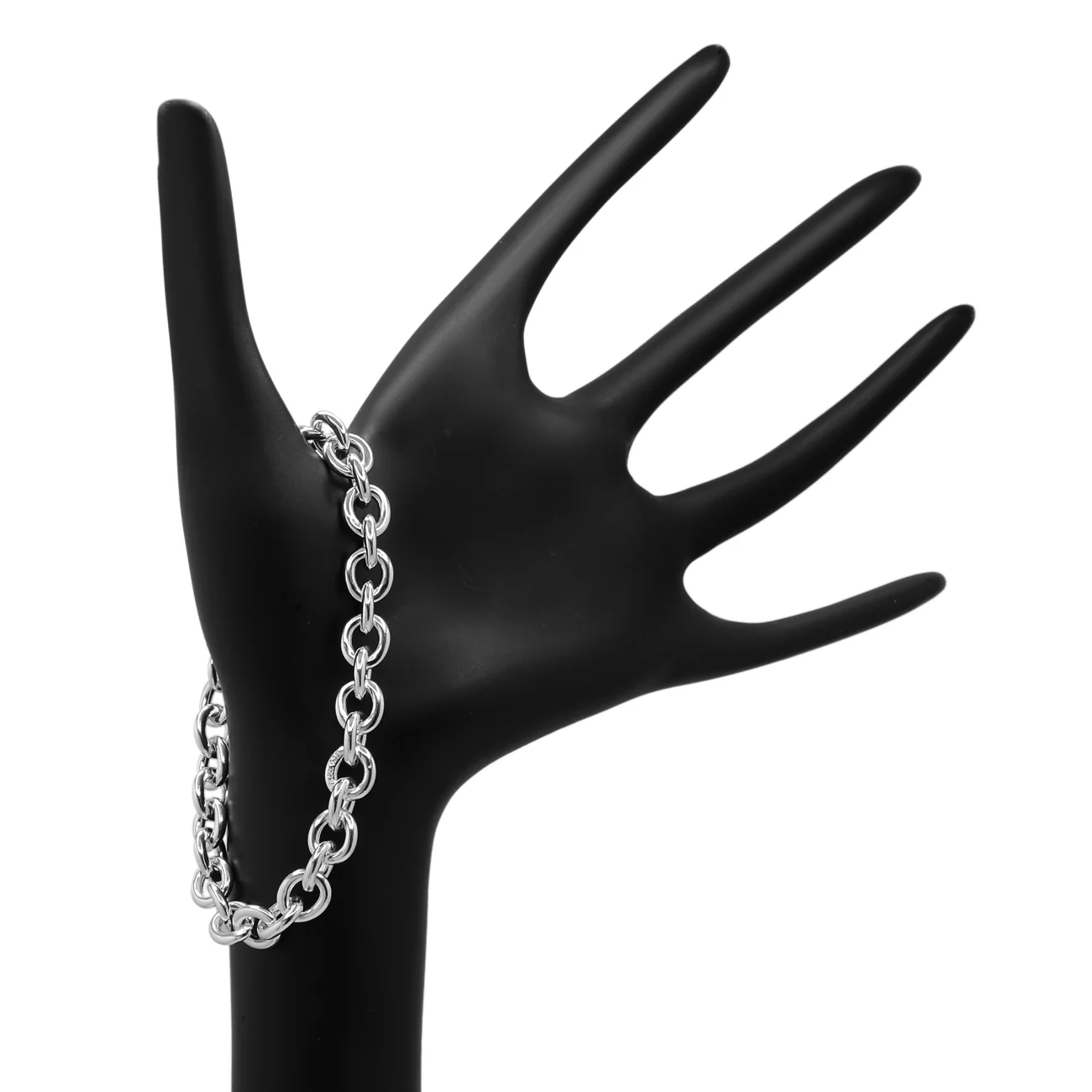 Tiffany & Co. Sterling Silver Round Link Bracelet - Image 3