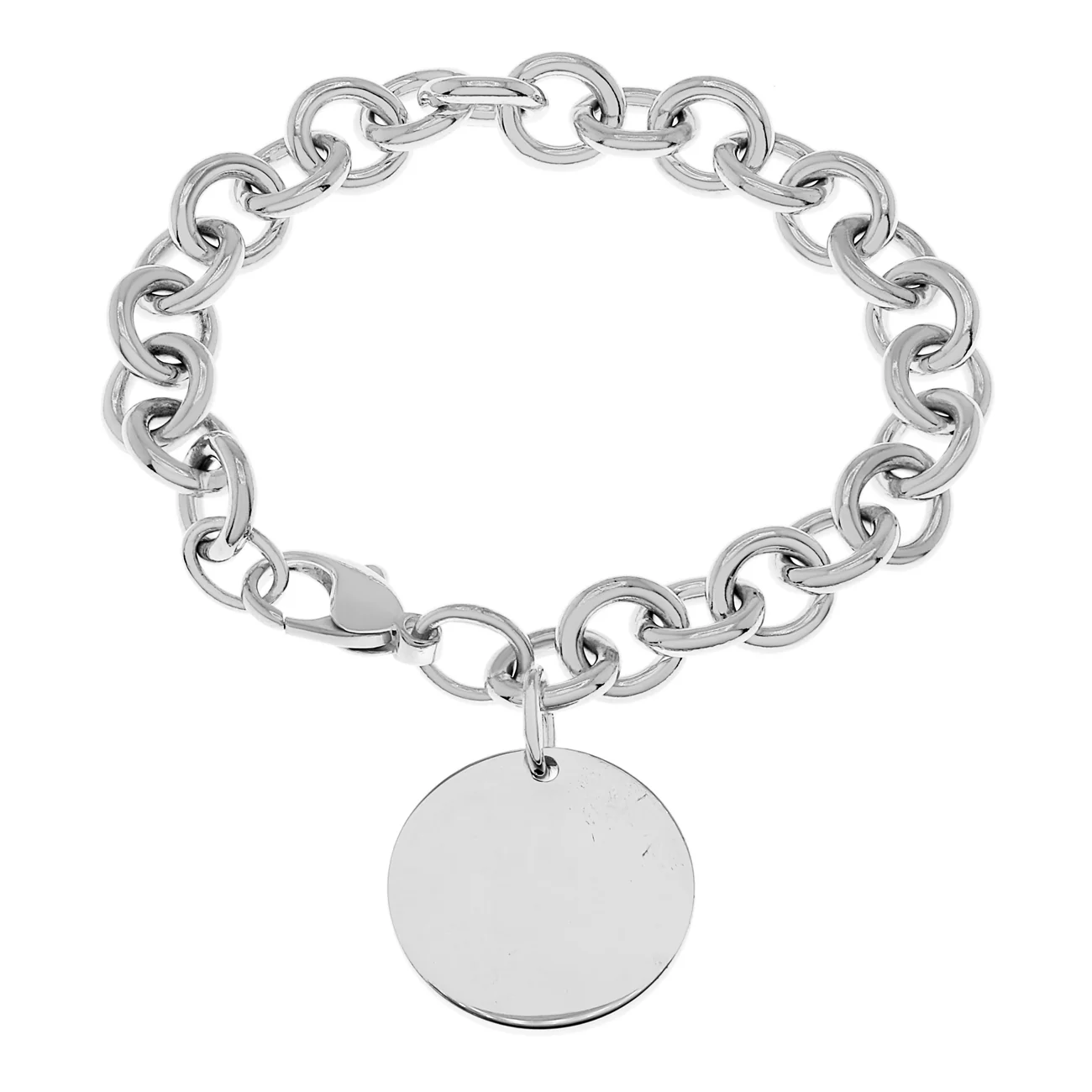 Tiffany & Co. Sterling Silver Round Tag Charm Bracelet - Image 2