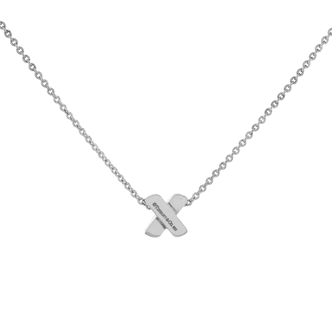Tiffany & Co. Sterling Silver Signature X Pendant Necklace - Image 2