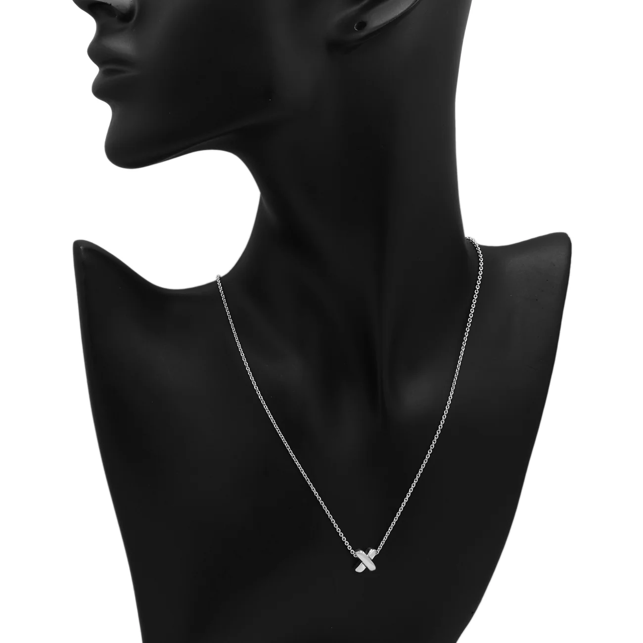 Tiffany & Co. Sterling Silver Signature X Pendant Necklace - Image 5