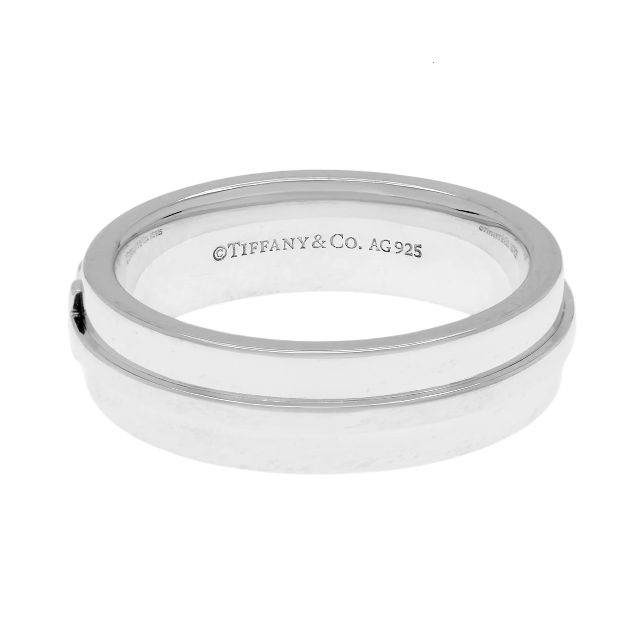 Tiffany & Co. Sterling Silver T Band Ring - Image 2