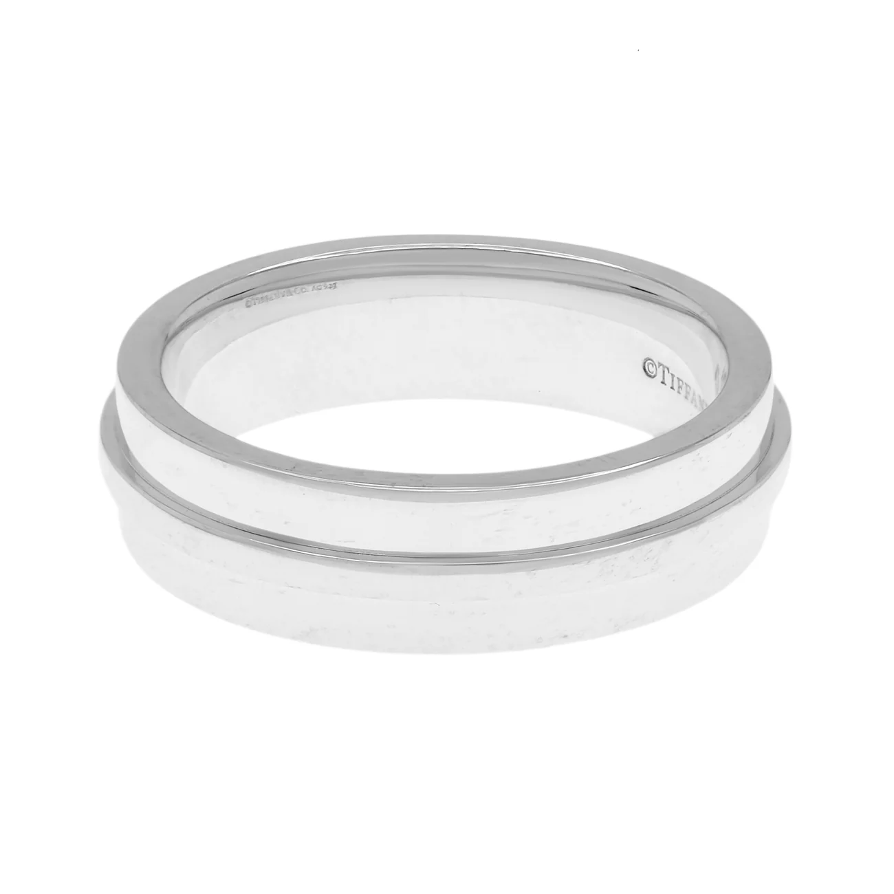 Tiffany & Co. Sterling Silver T Band Ring - Image 3