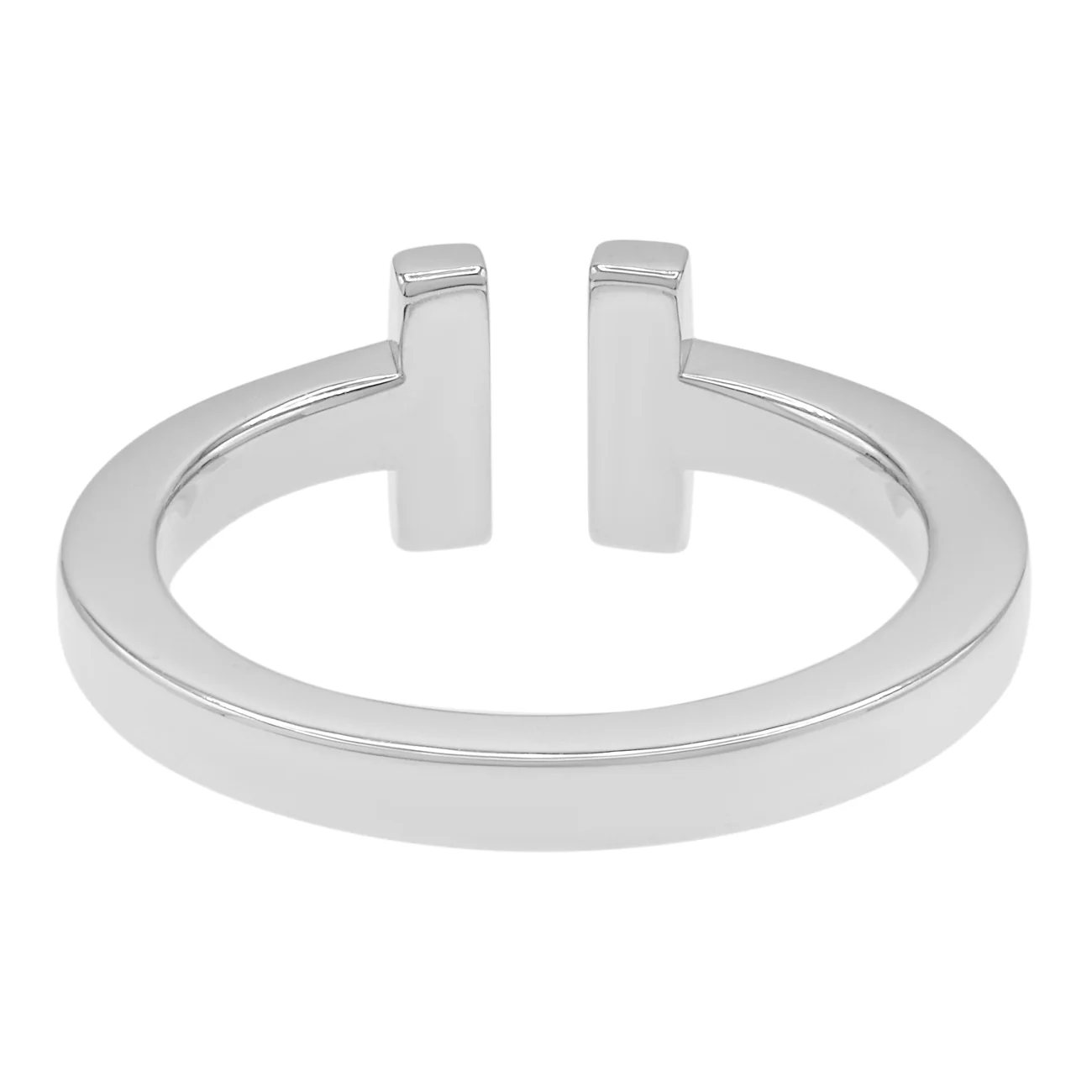 Tiffany & Co. Sterling Silver T Square Ring - Image 2
