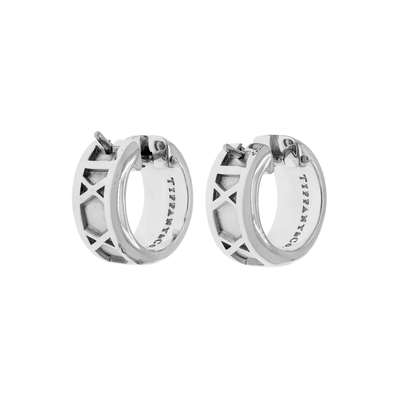 Tiffany & Co. Sterling Silver Vintage Atlas Earrings - Image 2