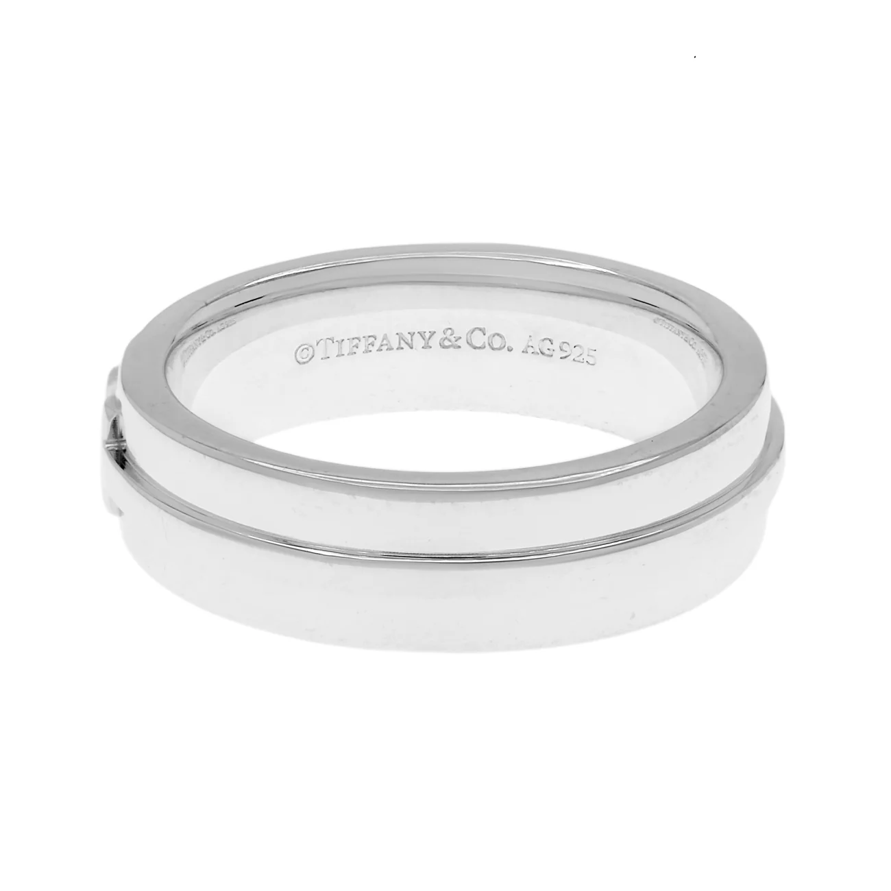 Tiffany & Co. Sterling Silver T Band Ring - Image 2