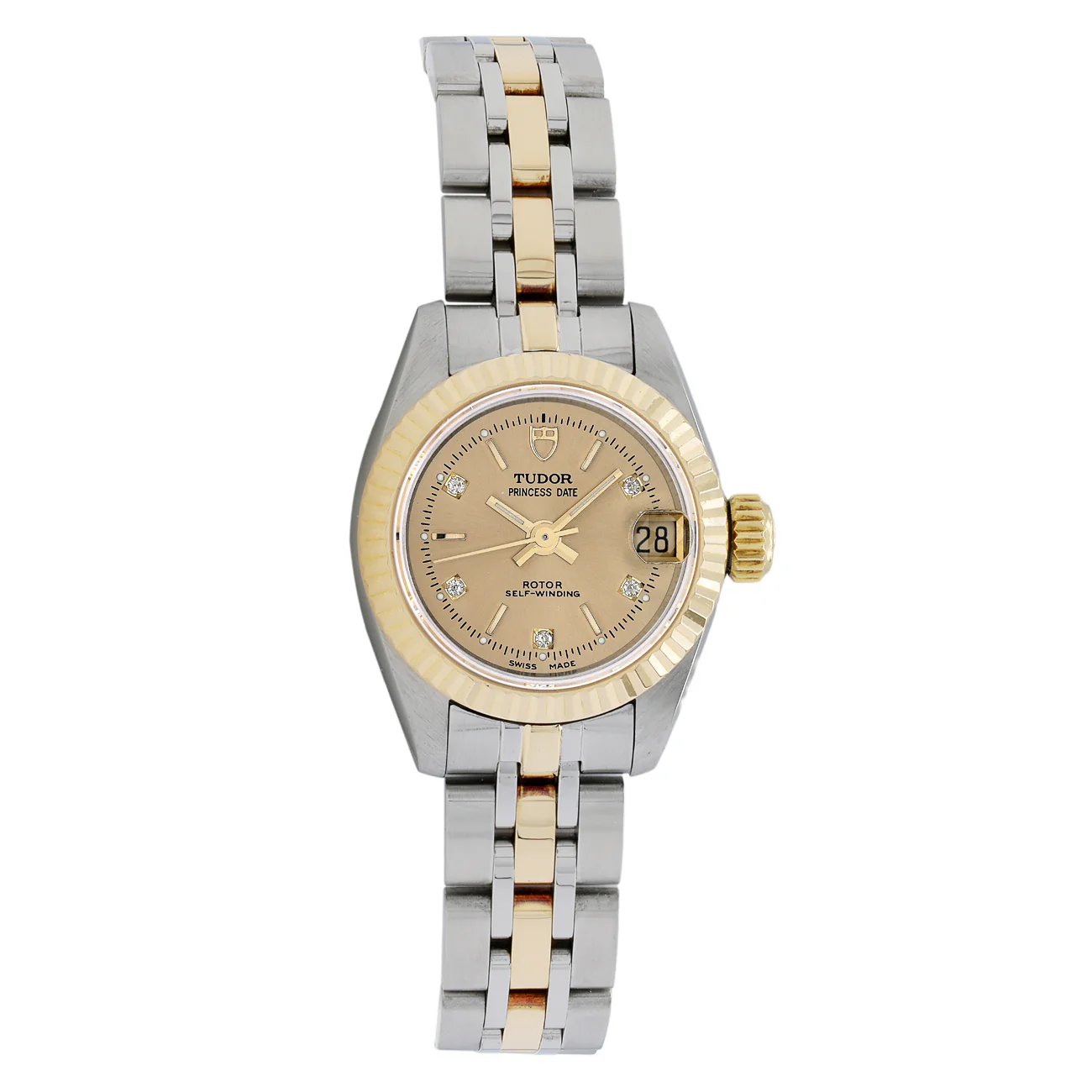 Tudor Stainless Steel 18K Yellow Gold Princess Oysterdate 92413