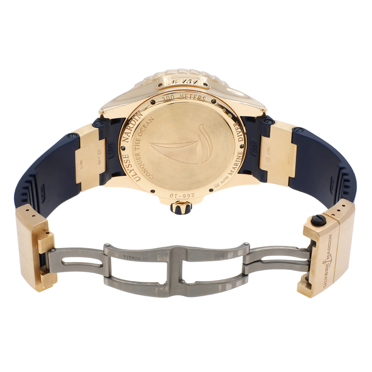 Ulysse Nardin 18K Yellow Gold Maxi Marine Diver 266-10-3/93 - Image 4