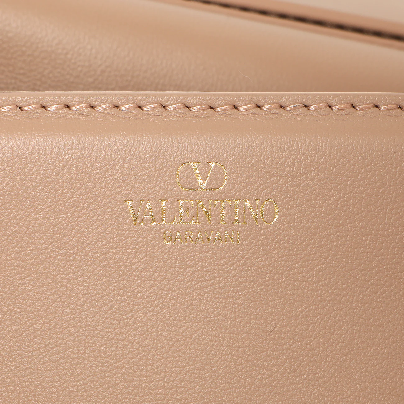 Valentino Beige Calfskin Vlogo Small Loco Shoulder Bag - Image 5