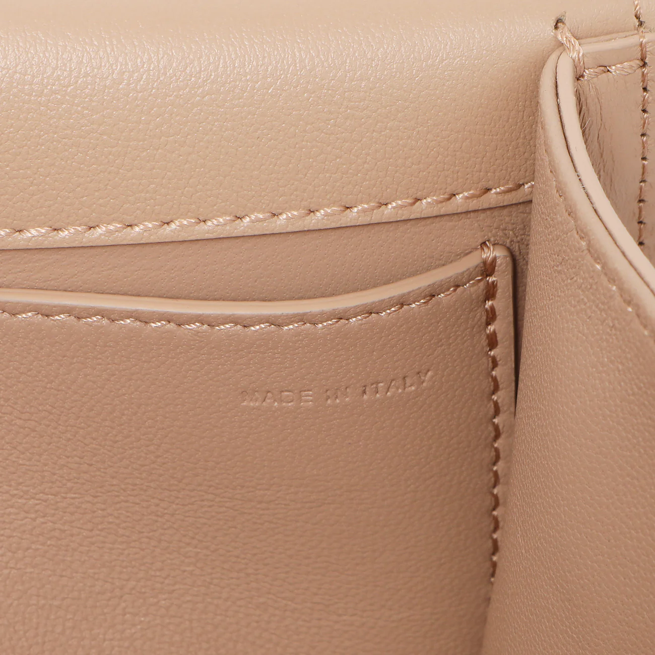 Valentino Beige Calfskin Vlogo Small Loco Shoulder Bag - Image 6