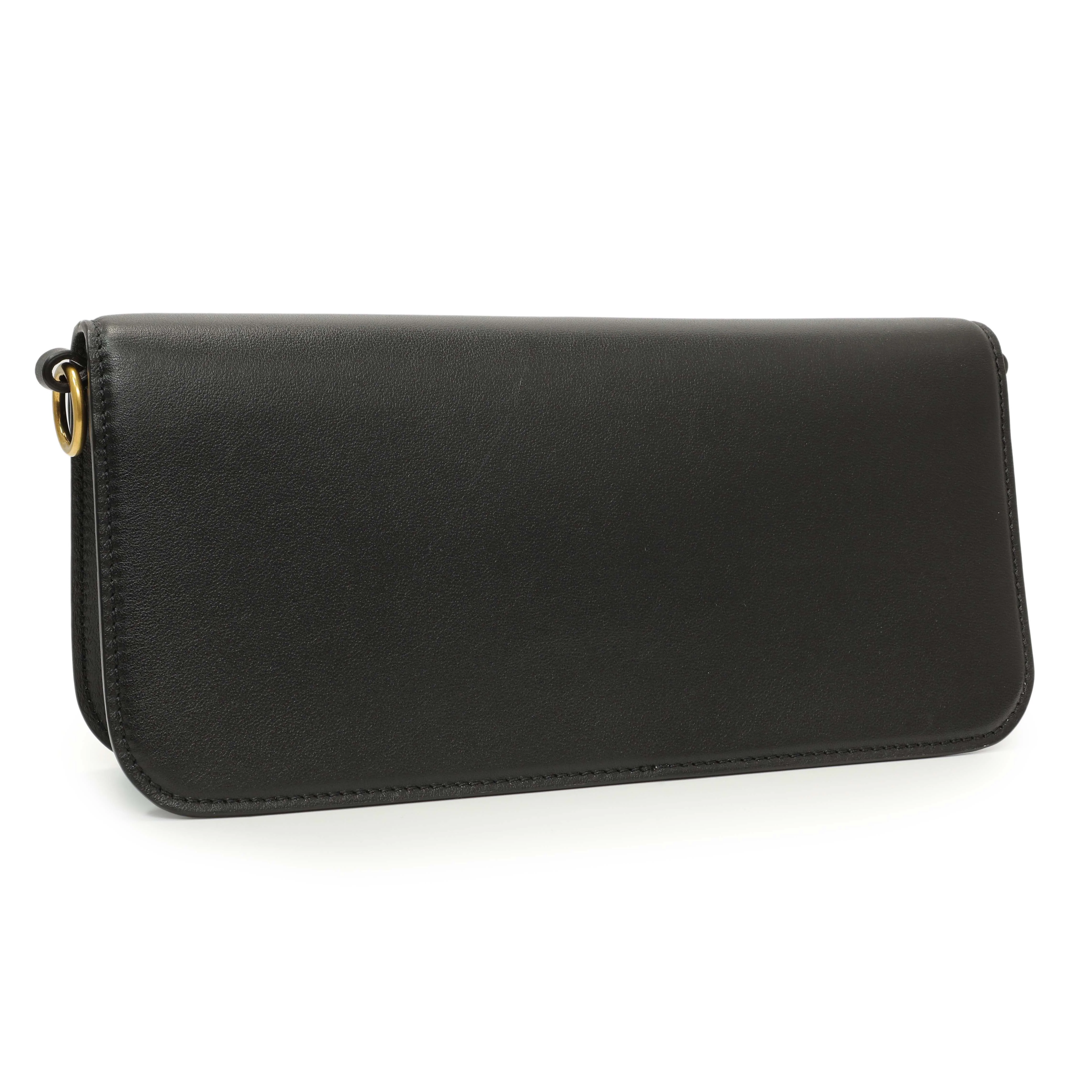 Valentino Black Calfskin Vlogo Loco Shoulder Bag - Image 2