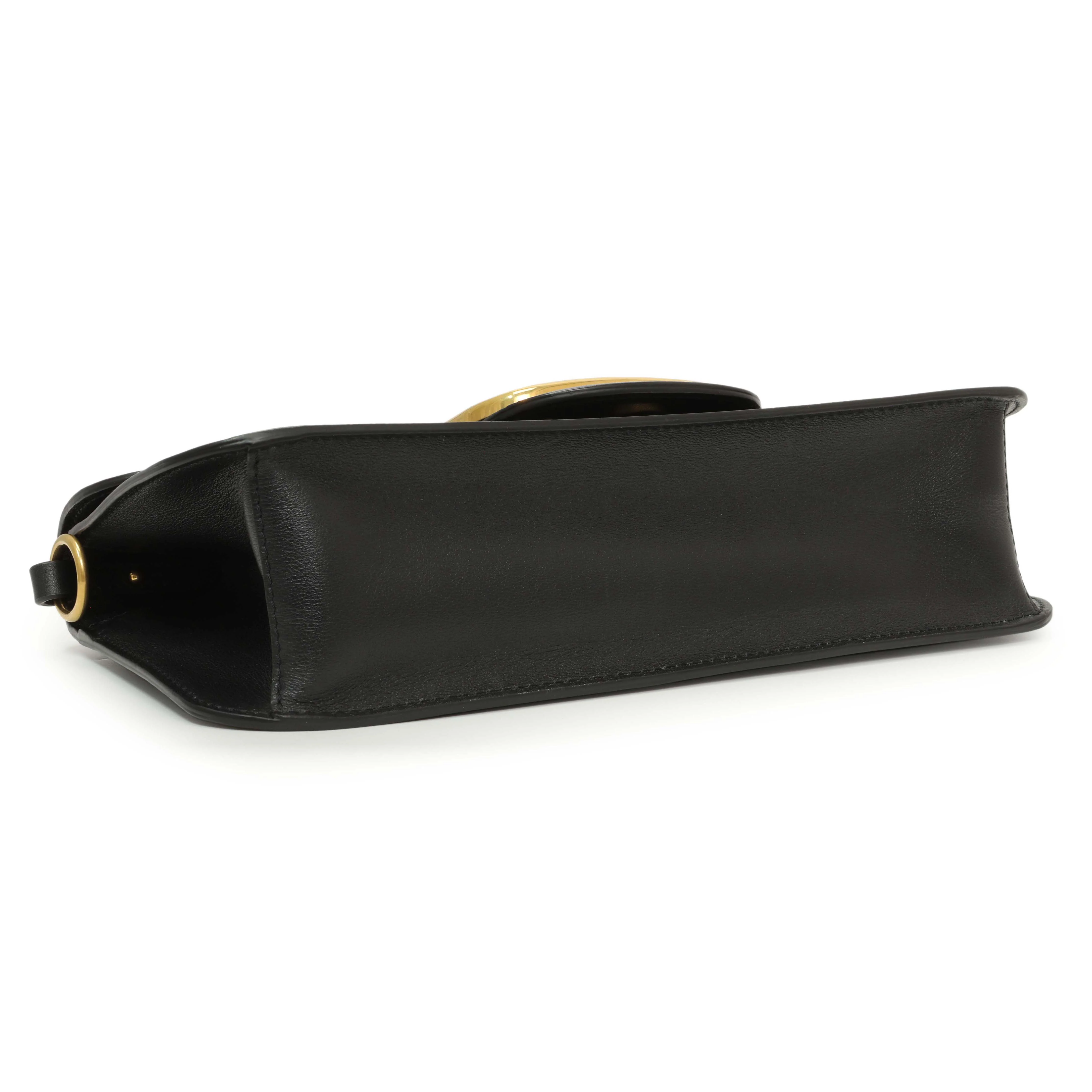 Valentino Black Calfskin Vlogo Loco Shoulder Bag - Image 3