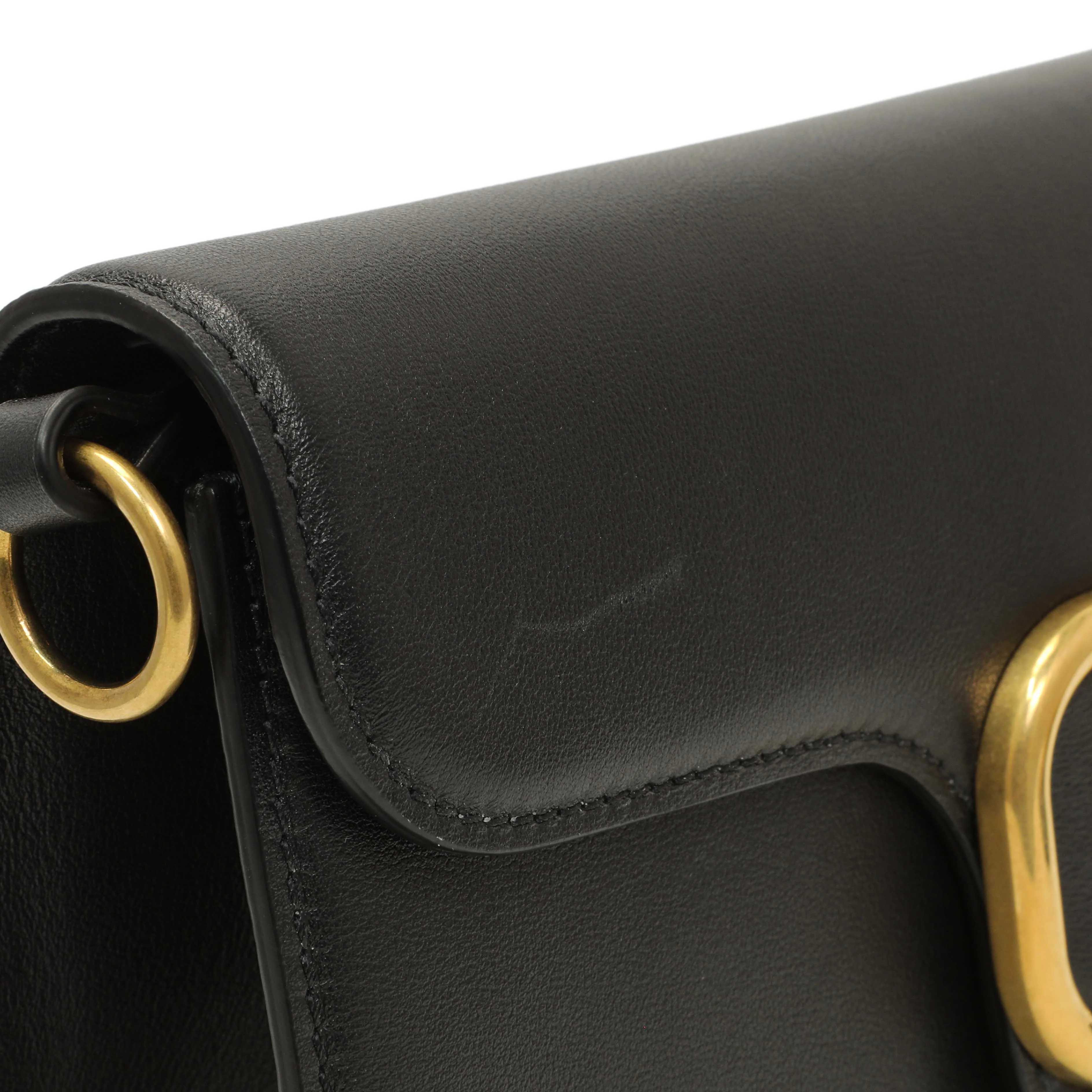 Valentino Black Calfskin Vlogo Loco Shoulder Bag - Image 6