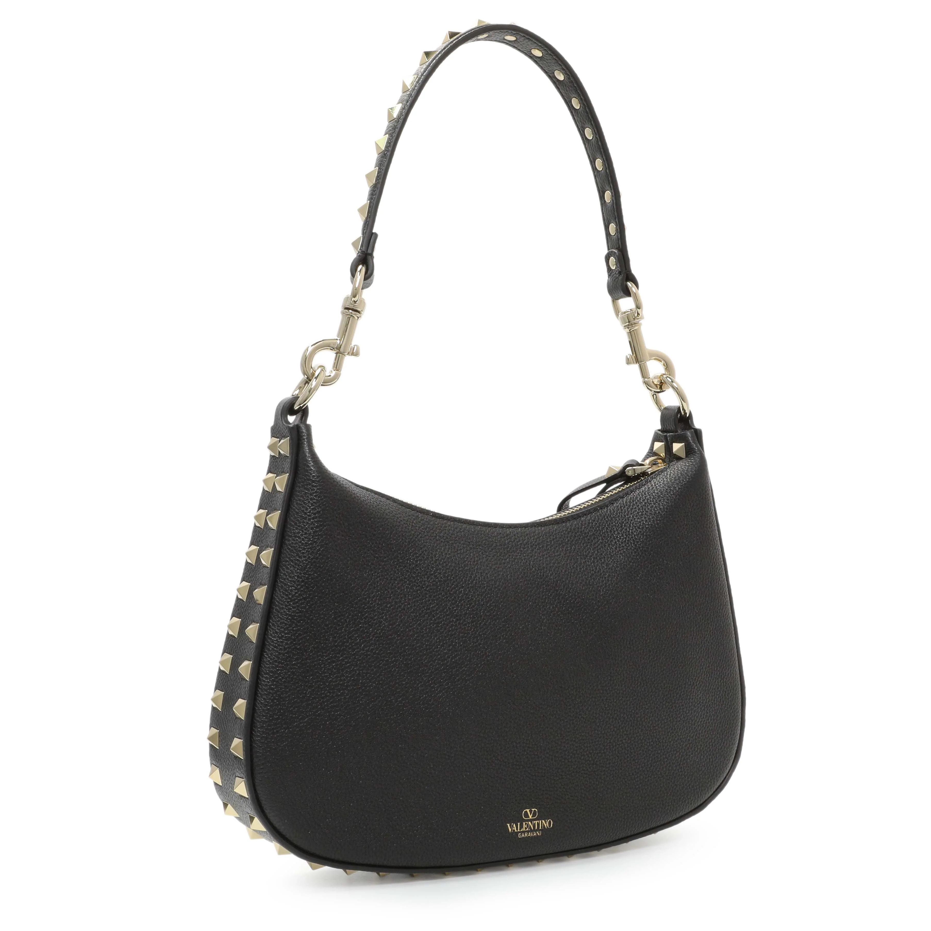 Valentino Black Grained Calfskin Rockstud Crossbody - Image 2