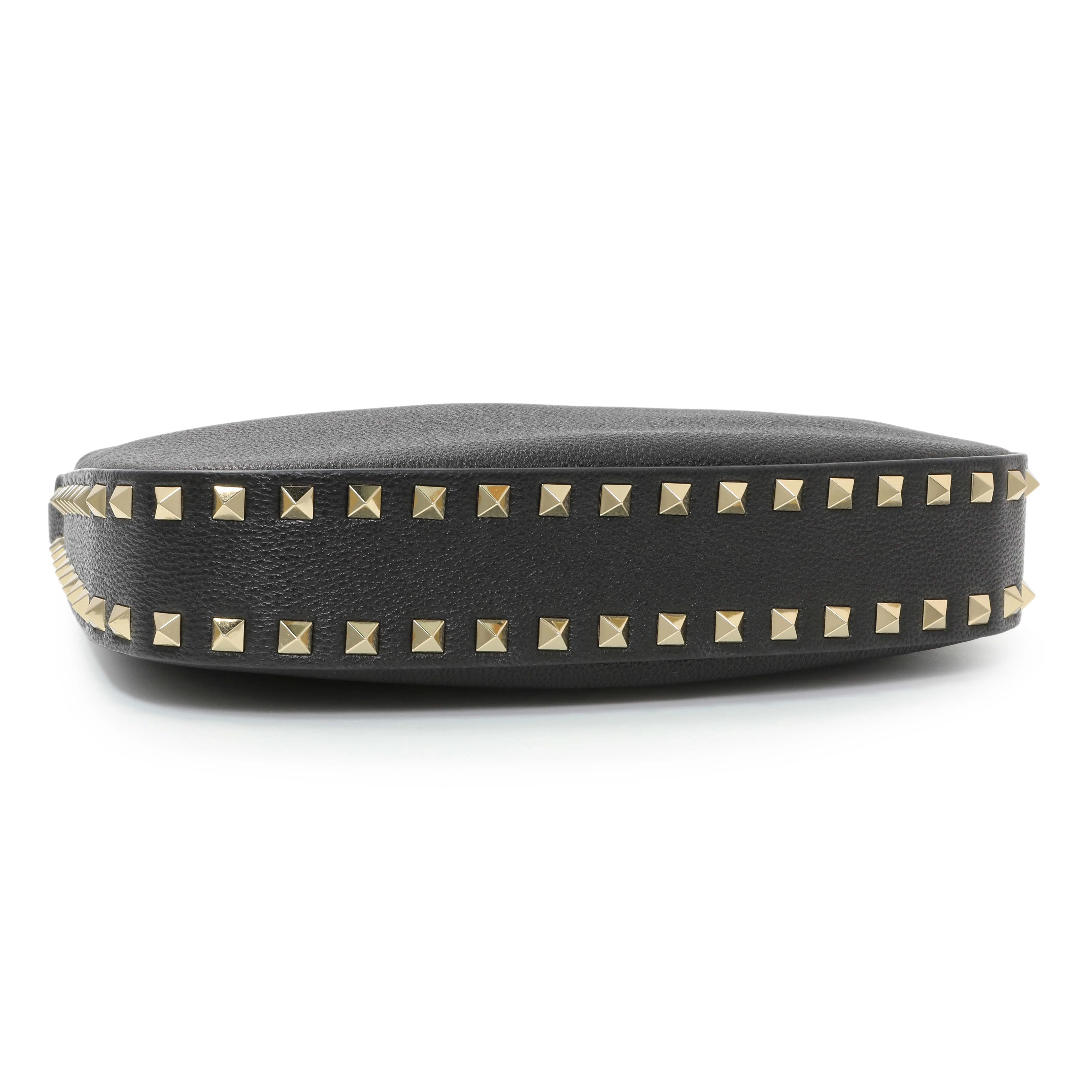 Valentino Black Grained Calfskin Rockstud Crossbody - Image 3