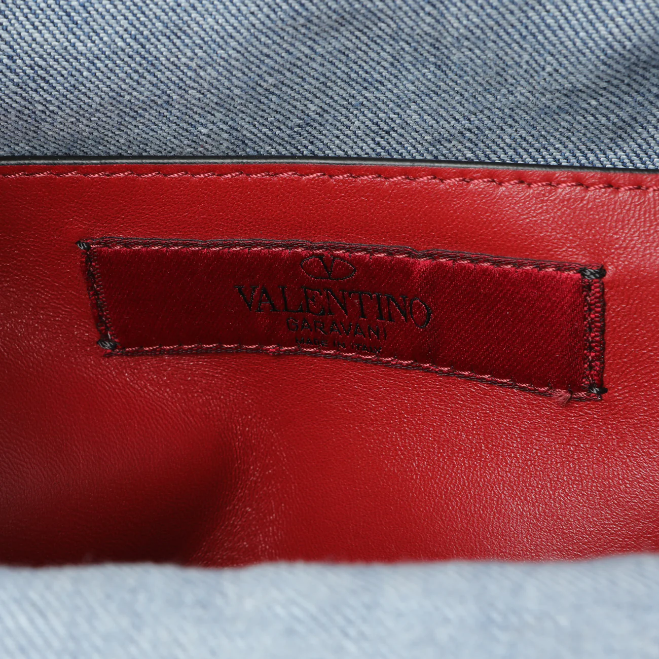 Valentino Blue Denim Mini Rockstud Spike Backpack - Image 6