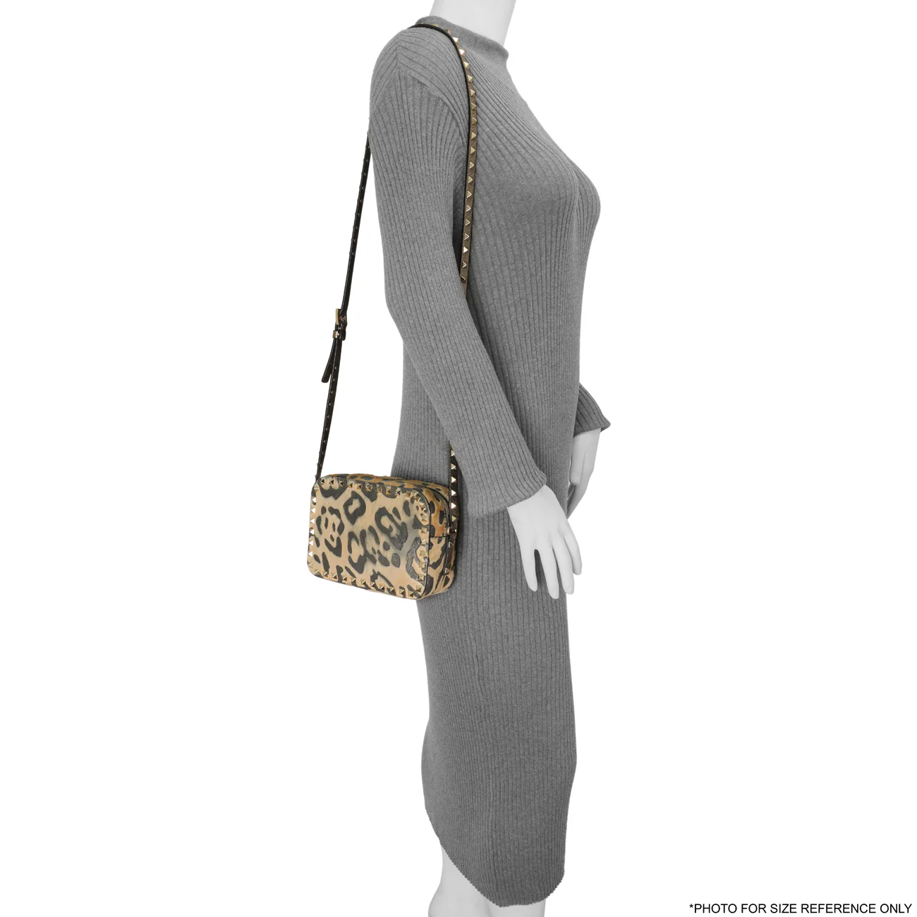 Valentino Calf Hair Leopard Rockstud Camera Crossbody - Image 7
