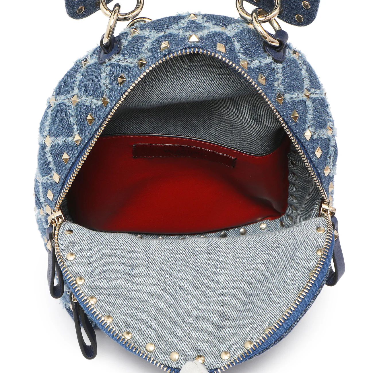 Valentino Denim Mini Rockstud Backpack - Image 4