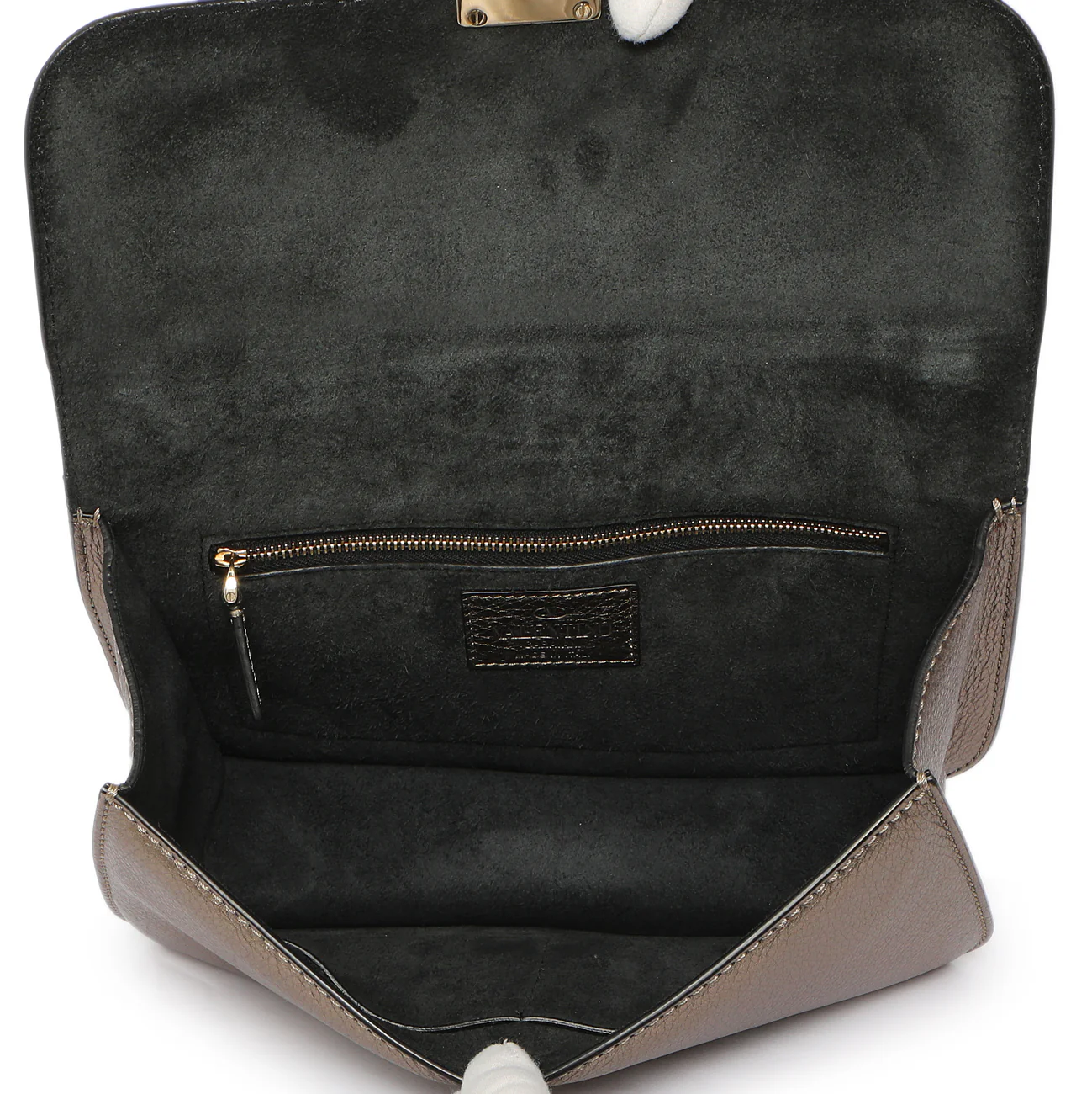 Valentino Metallic Vitello Medium Glam Lock Rockstud Flap - Image 4