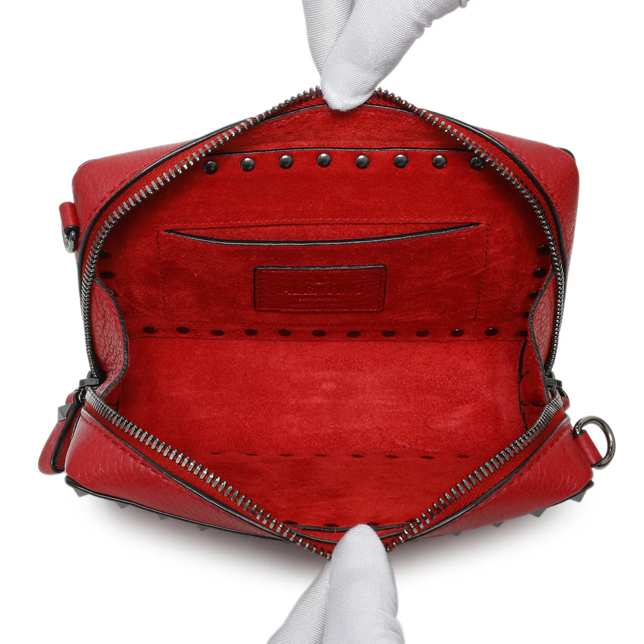 Valentino Pebbled Calfskin Rockstud Camera Bag - Image 4