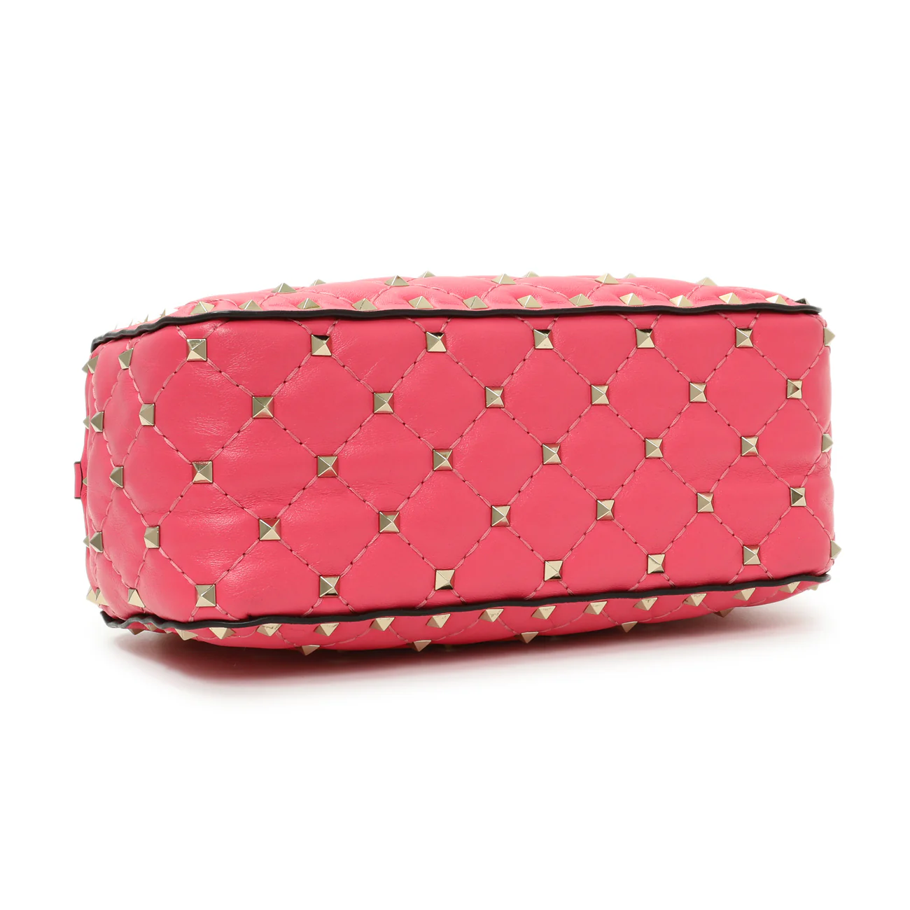 Valentino Pink Nappa Rockstud Spike Camera Bag - Image 3